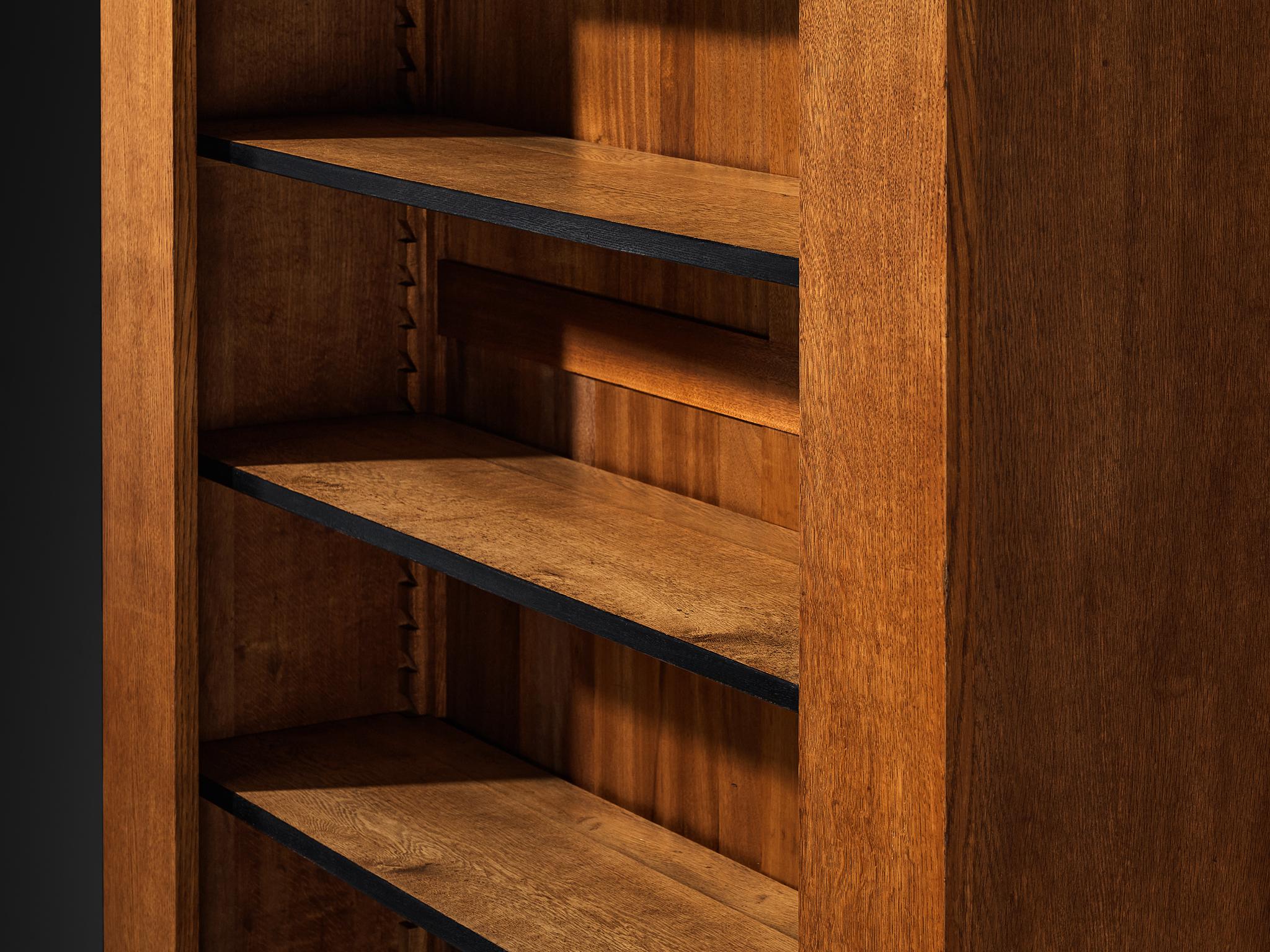 Hendrik Wouda for Pander Art Deco Bookshelf in Oak case pieces and storage cabinets Morentz