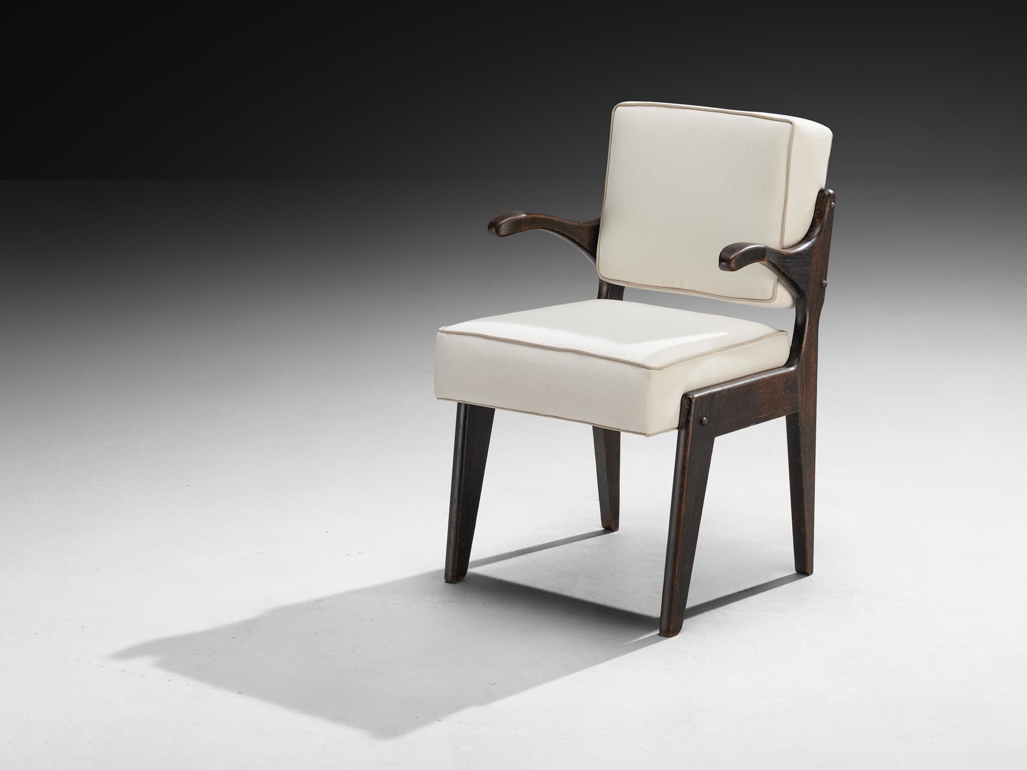 Guillerme & Chambron for Votre Maison Pair of 'Bridge Etudiant' Armchairs seating Morentz