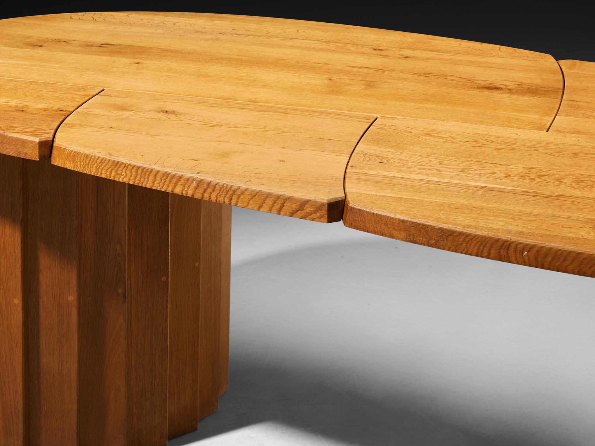 Pierre Chapo 'Table à Géométrie Variable' in Solid Oak tables Morentz