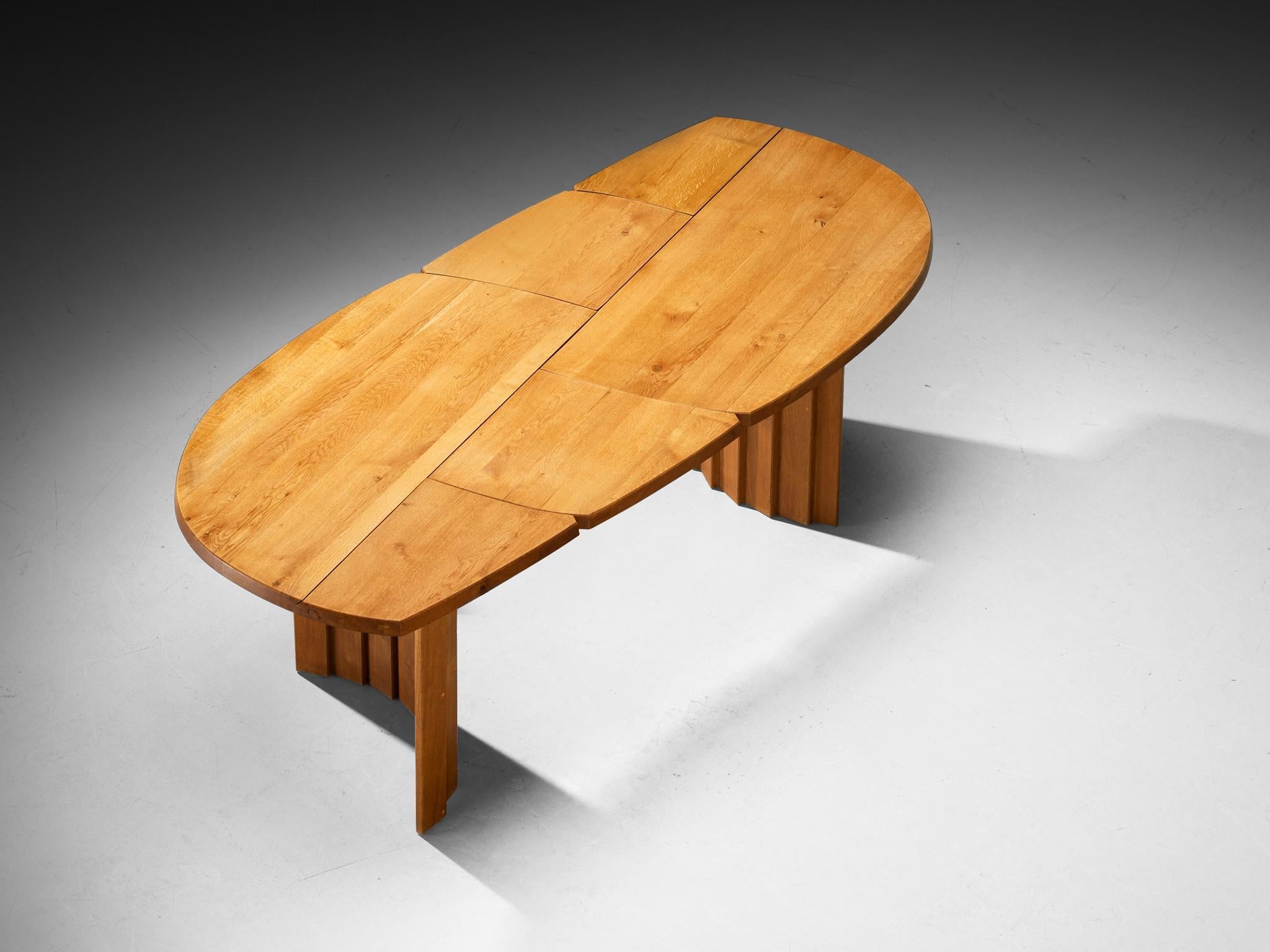 Pierre Chapo 'Table à Géométrie Variable' in Solid Oak tables Morentz