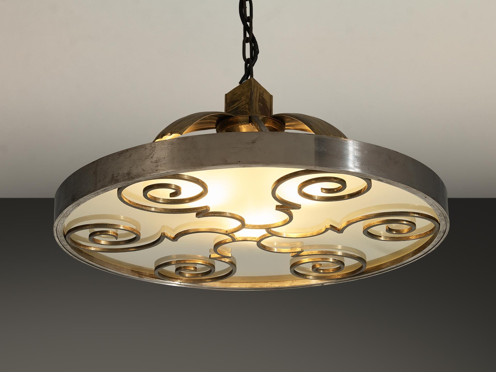 Lars Holmström for Arvika Konsthantverk Art Deco Ceiling Light lighting Morentz