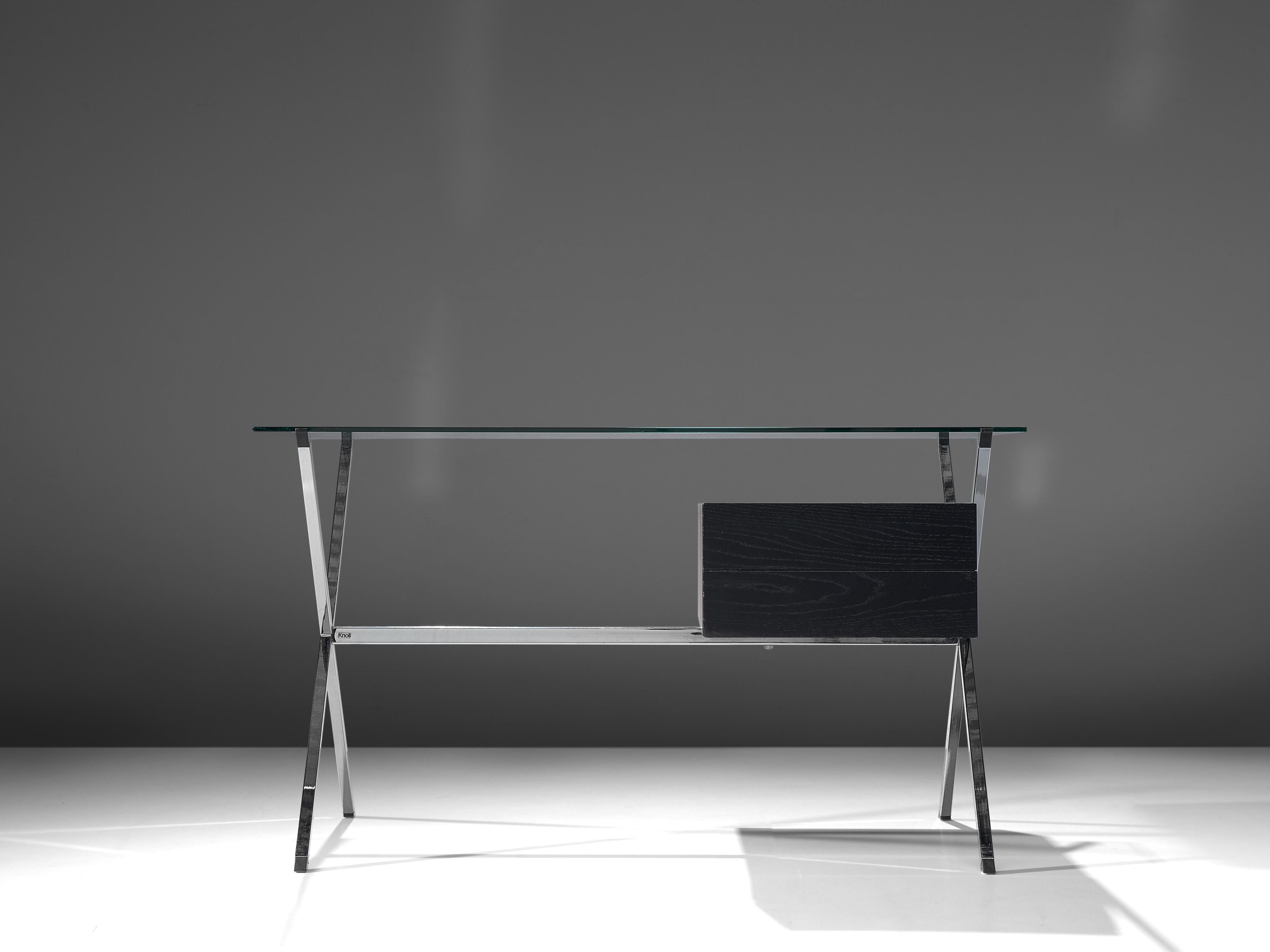 Franco Albini for Knoll Desk Model '1928' in Glass and Metal tables Morentz
