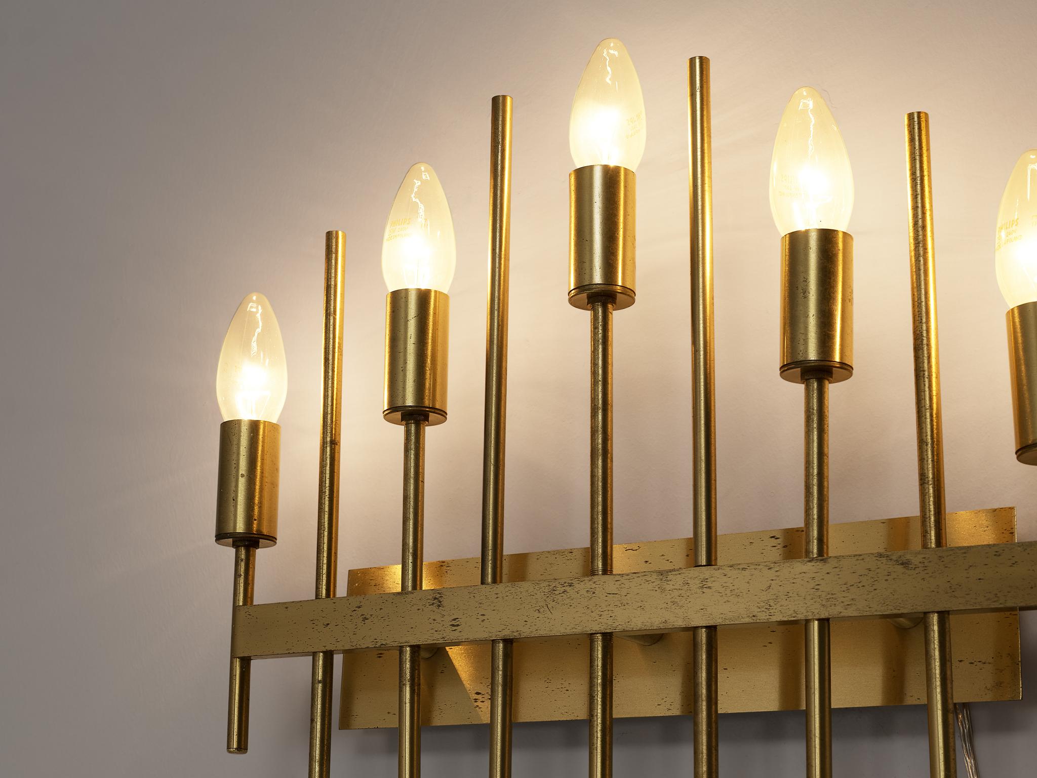 Pair of Delicate Wall Lamps in Brass lighting Morentz