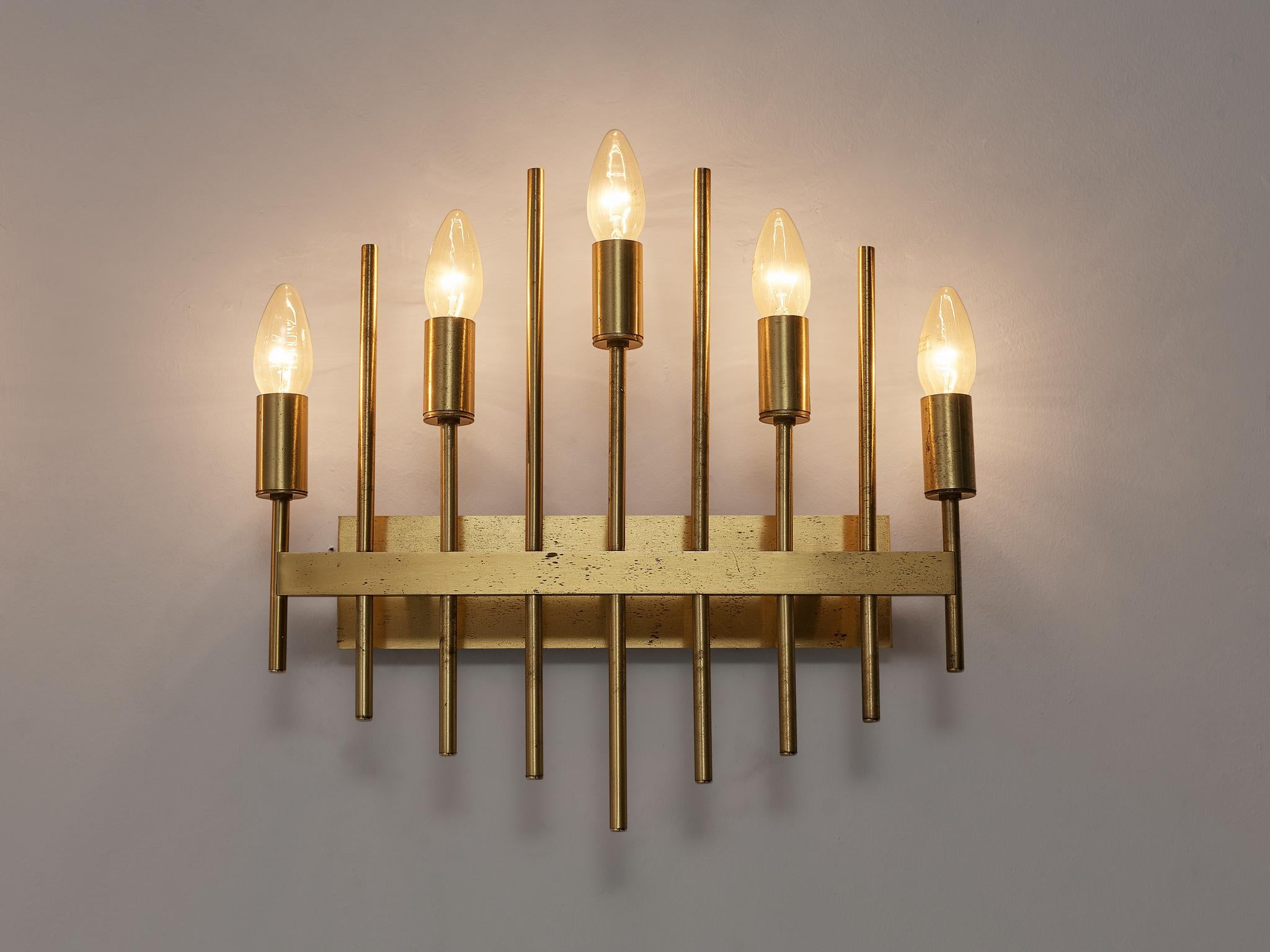 Pair of Delicate Wall Lamps in Brass lighting Morentz