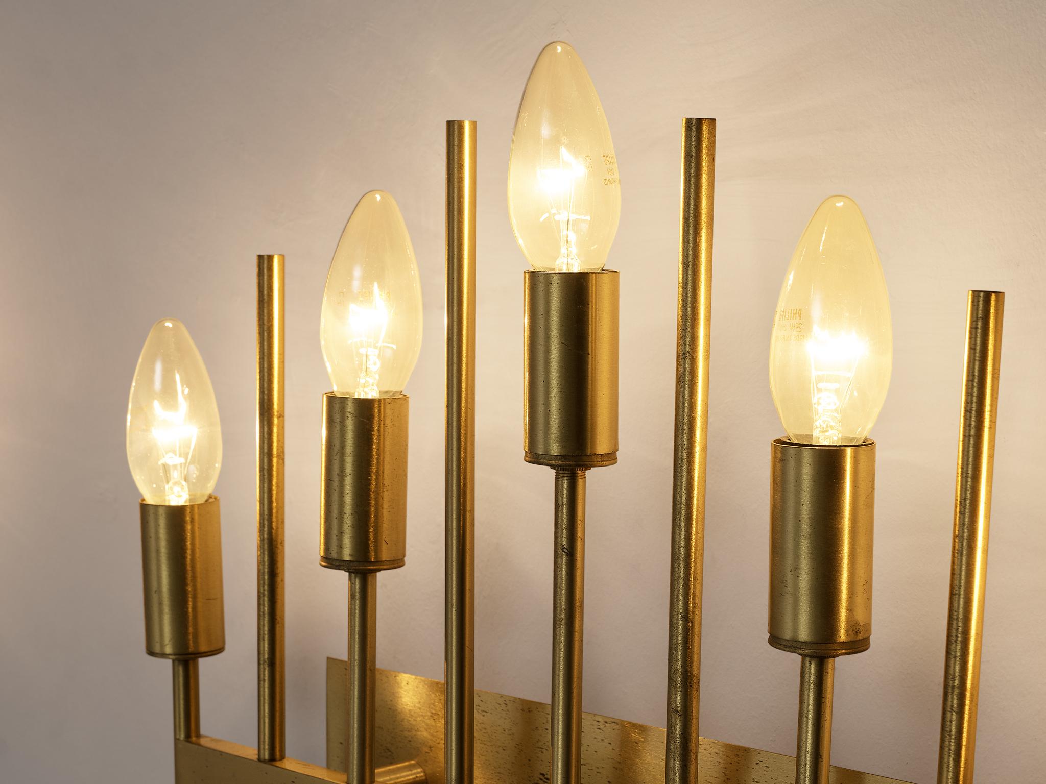 Pair of Delicate Wall Lamps in Brass lighting Morentz