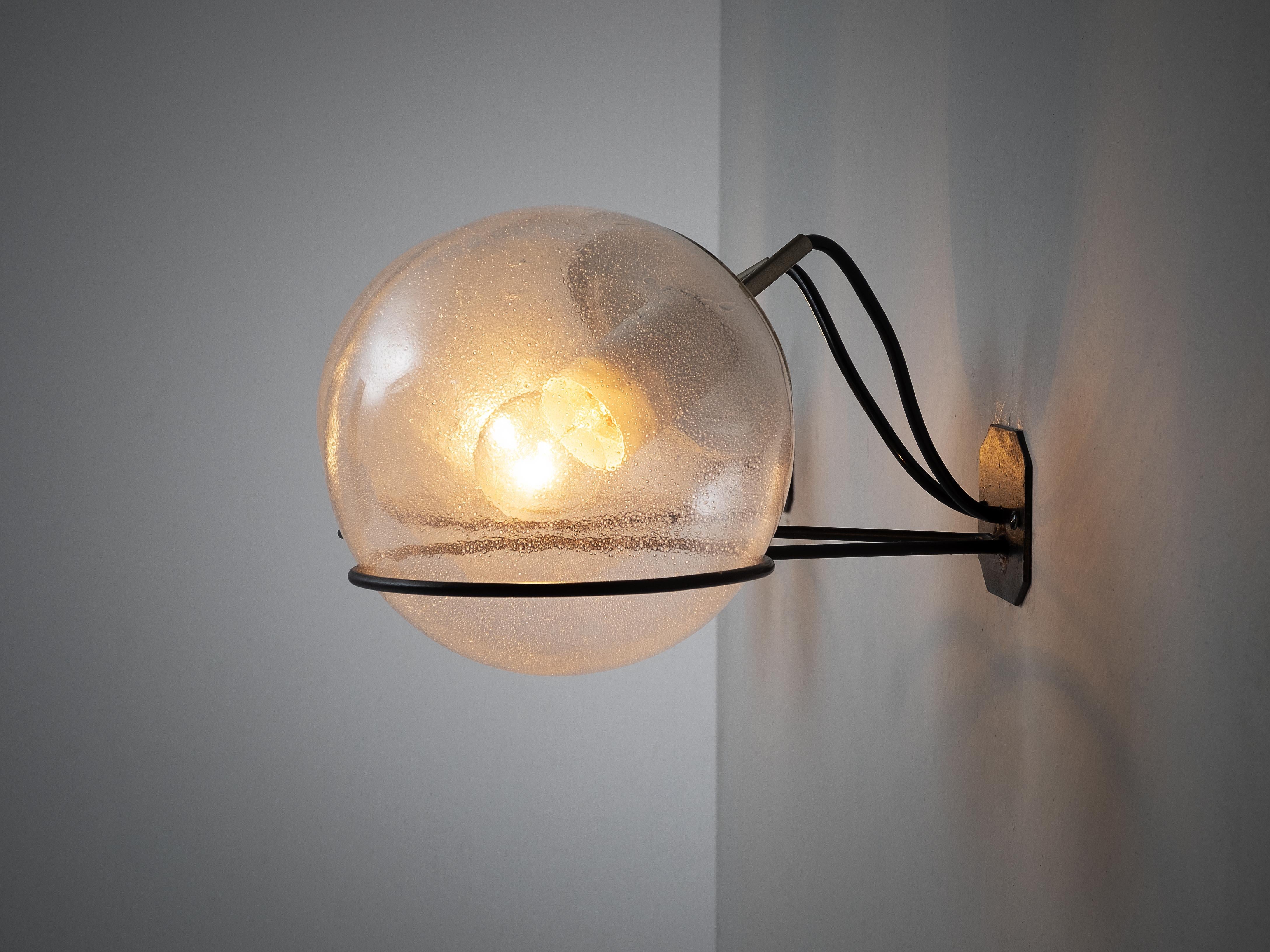 Italian Wall Light with Pulegoso Glass Bulbs lighting Morentz