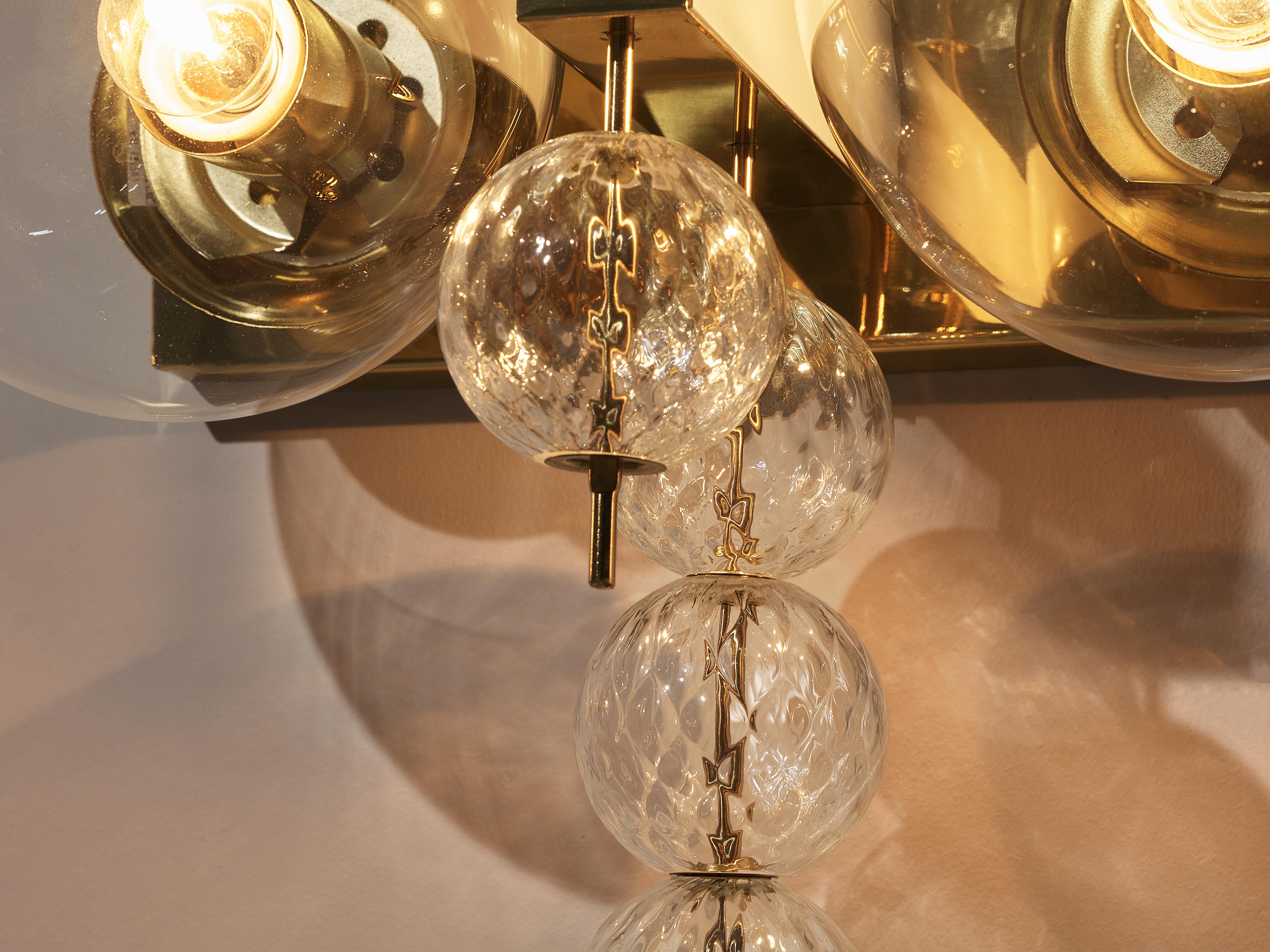 Wall Lights in Brass and Glass lighting Morentz