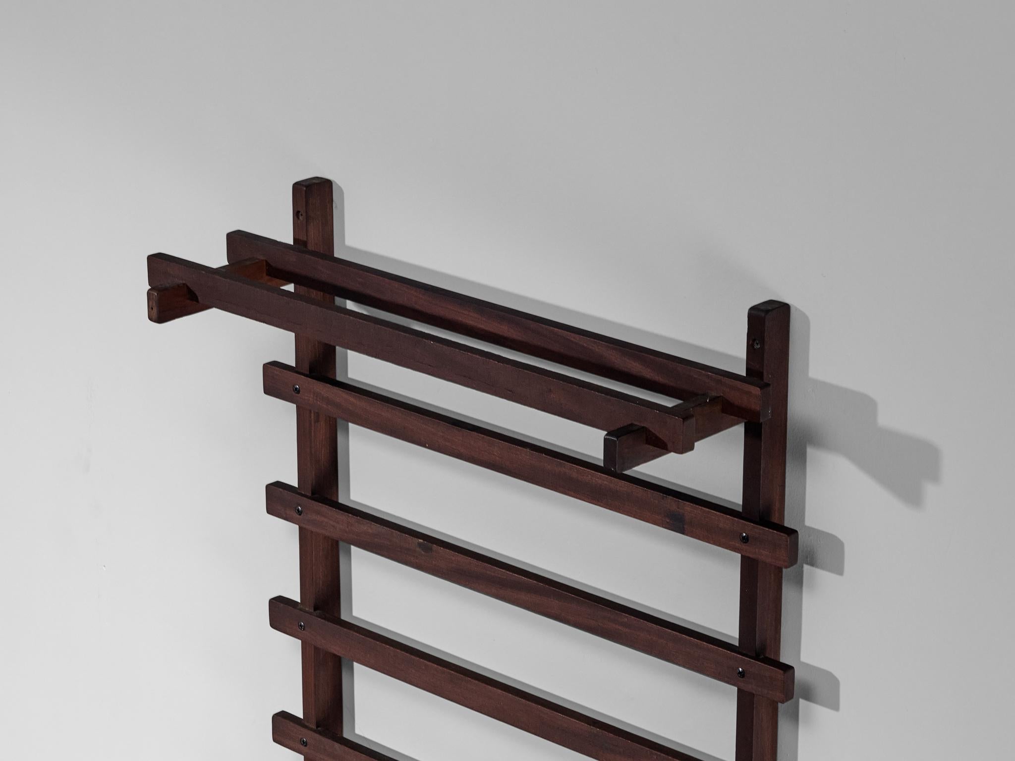 Ezhio Longhi for Elam Wall-Mounted Coat Rack in Teak more furniture and collectibles Morentz