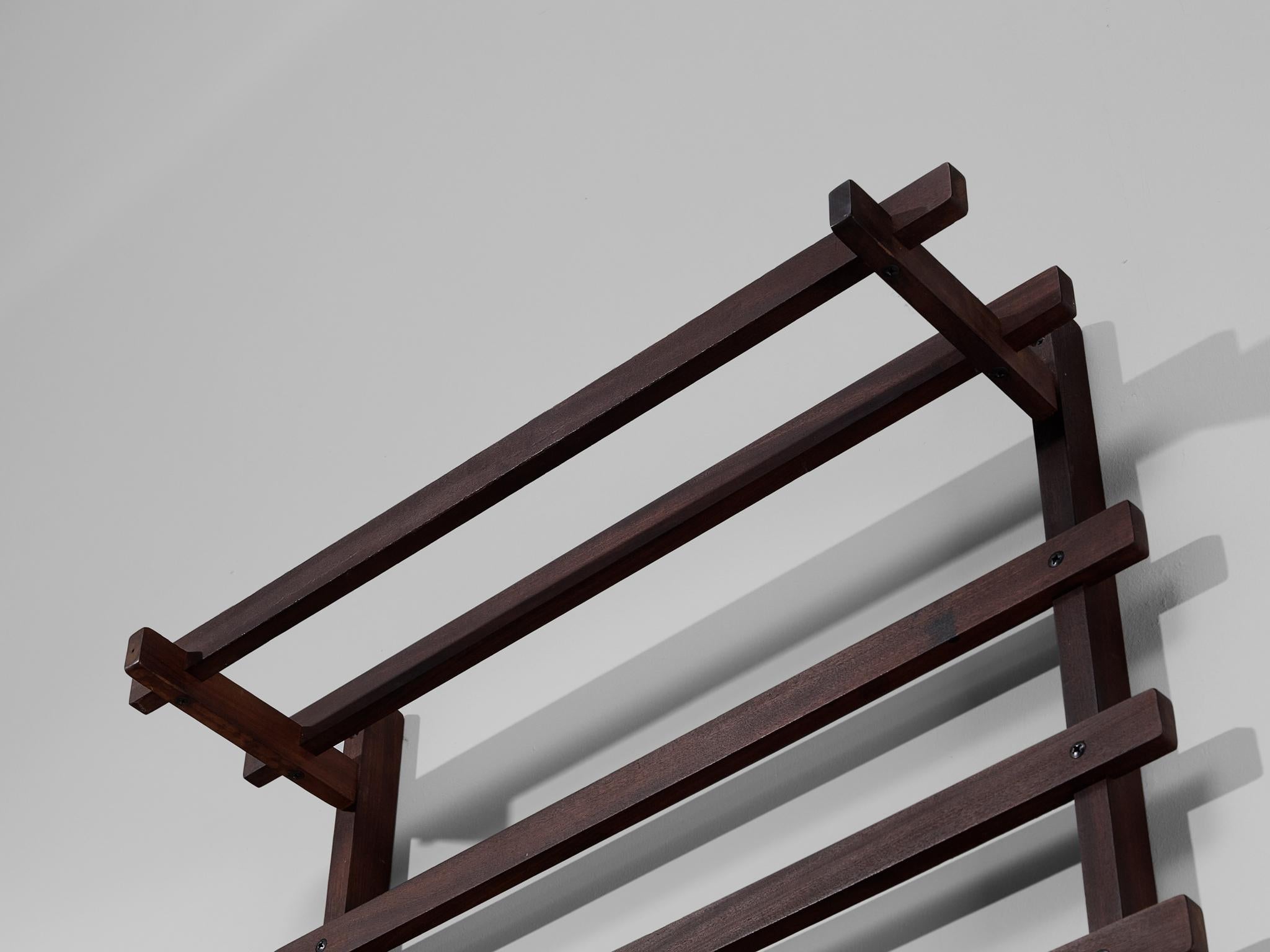 Ezhio Longhi for Elam Wall-Mounted Coat Rack in Teak more furniture and collectibles Morentz