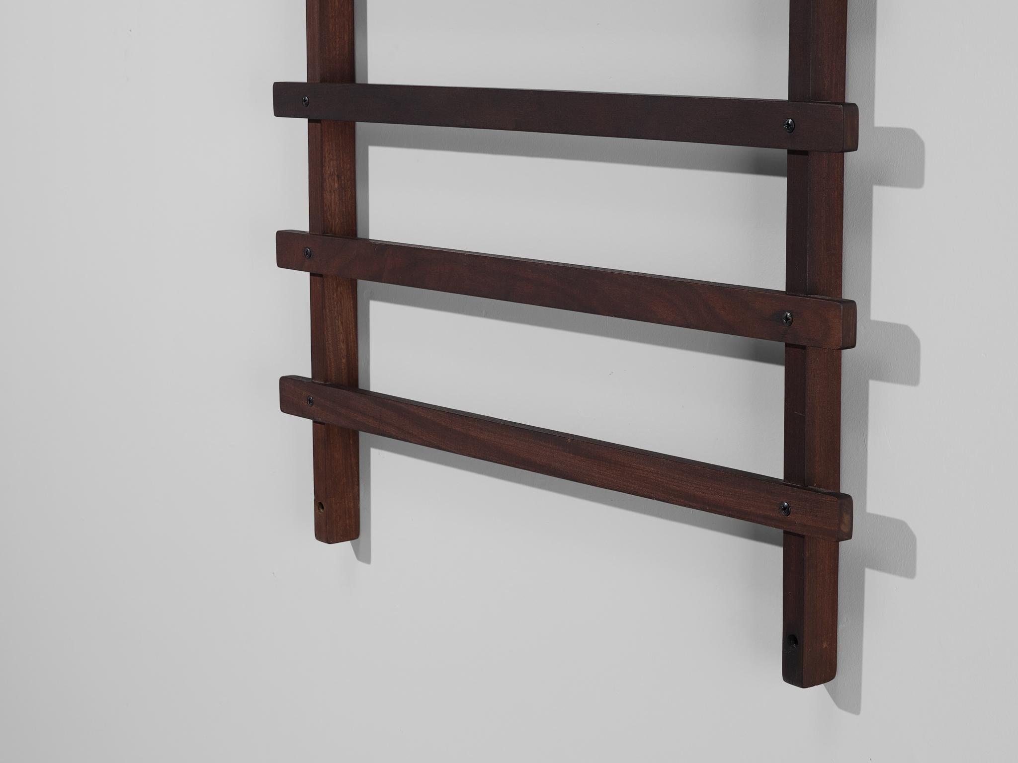 Ezhio Longhi for Elam Wall-Mounted Coat Rack in Teak more furniture and collectibles Morentz