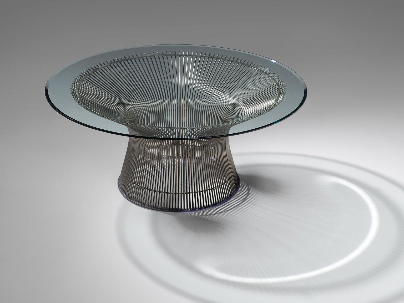 Warren Platner for Knoll Coffee Table in Steel and Glass tables Morentz