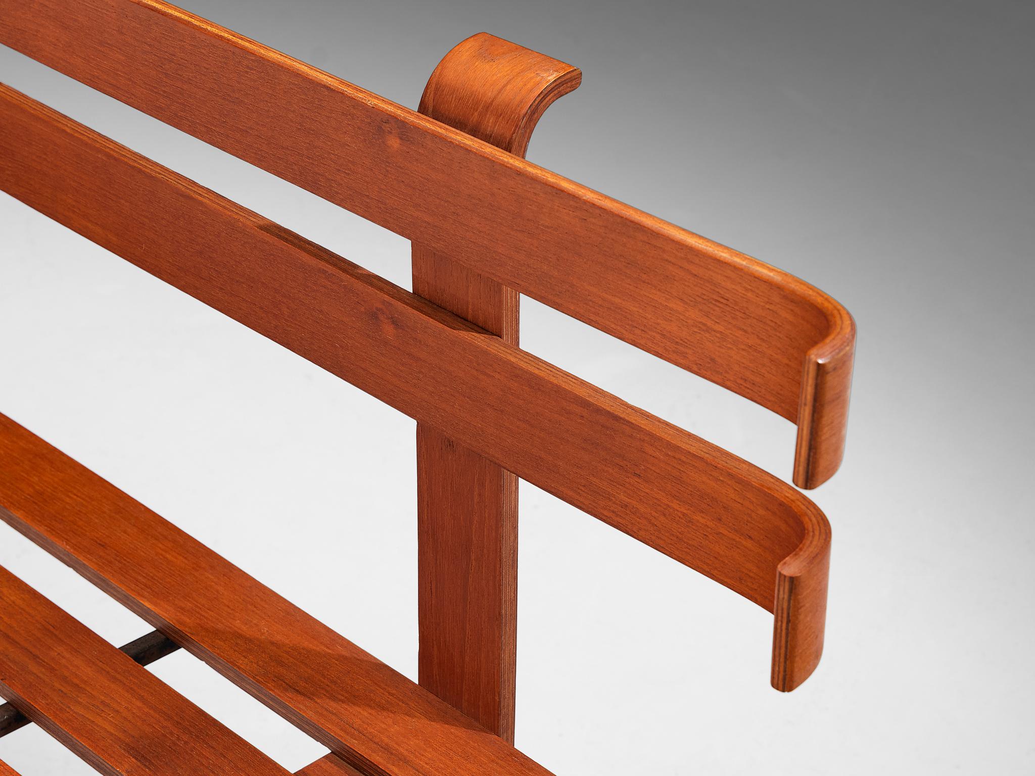 Italian Bench in Plywood and Metal seating Morentz