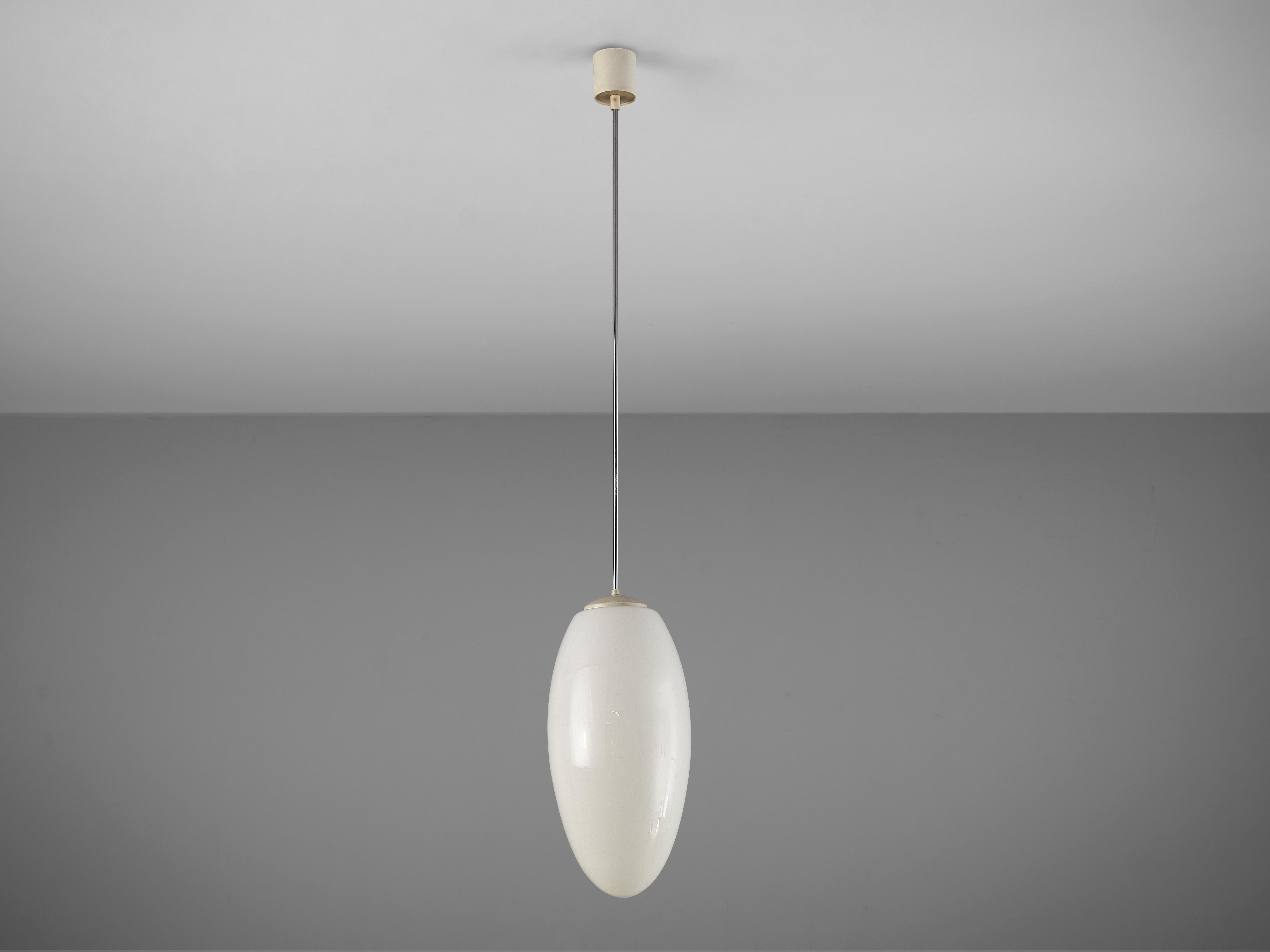 Pendant Lamps in Opaline Glass and Metal lighting Morentz