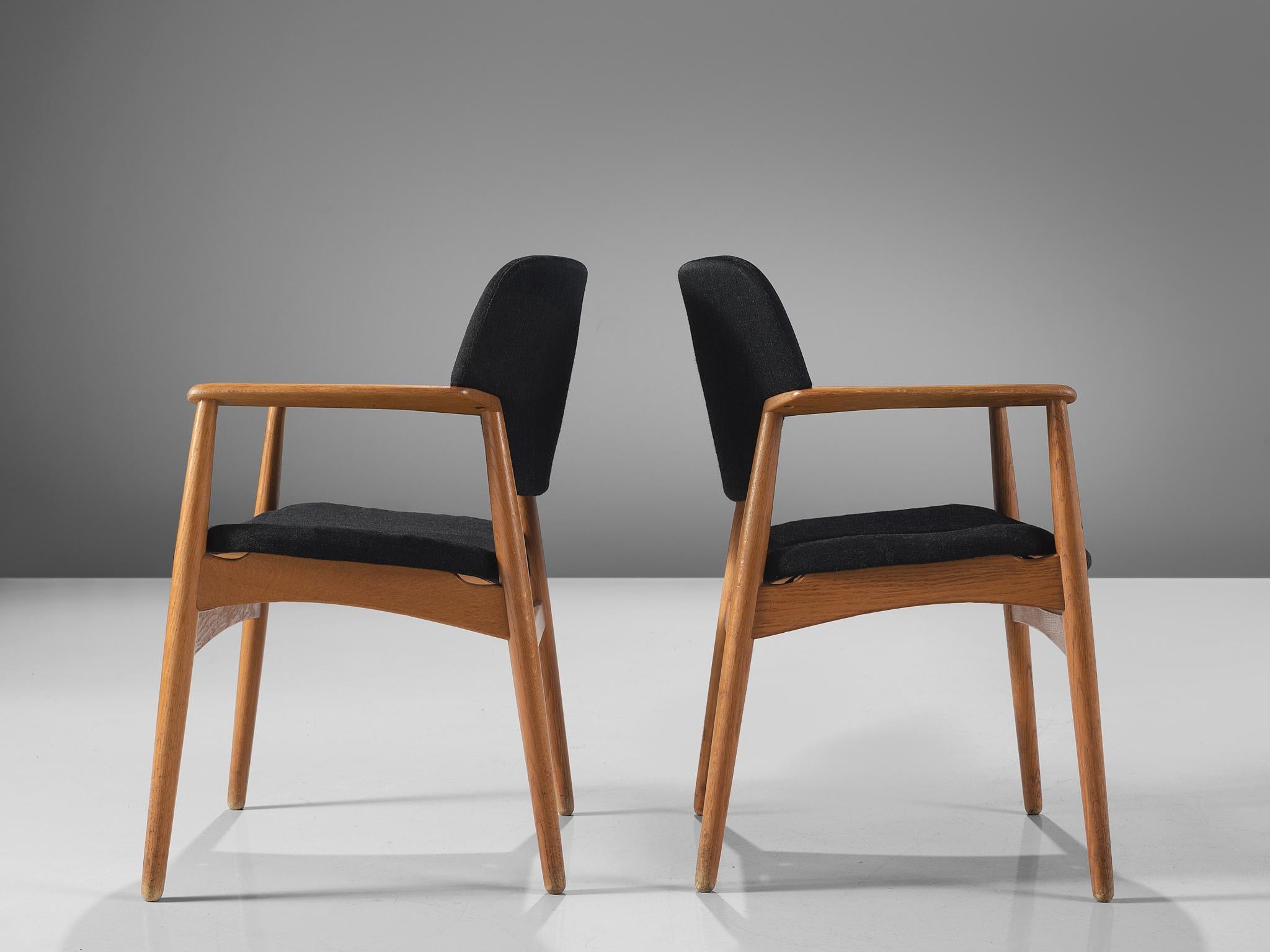 Aksel Bender Madsen for Fritz Hansen Set of Four Armchairs in Oak seating Morentz