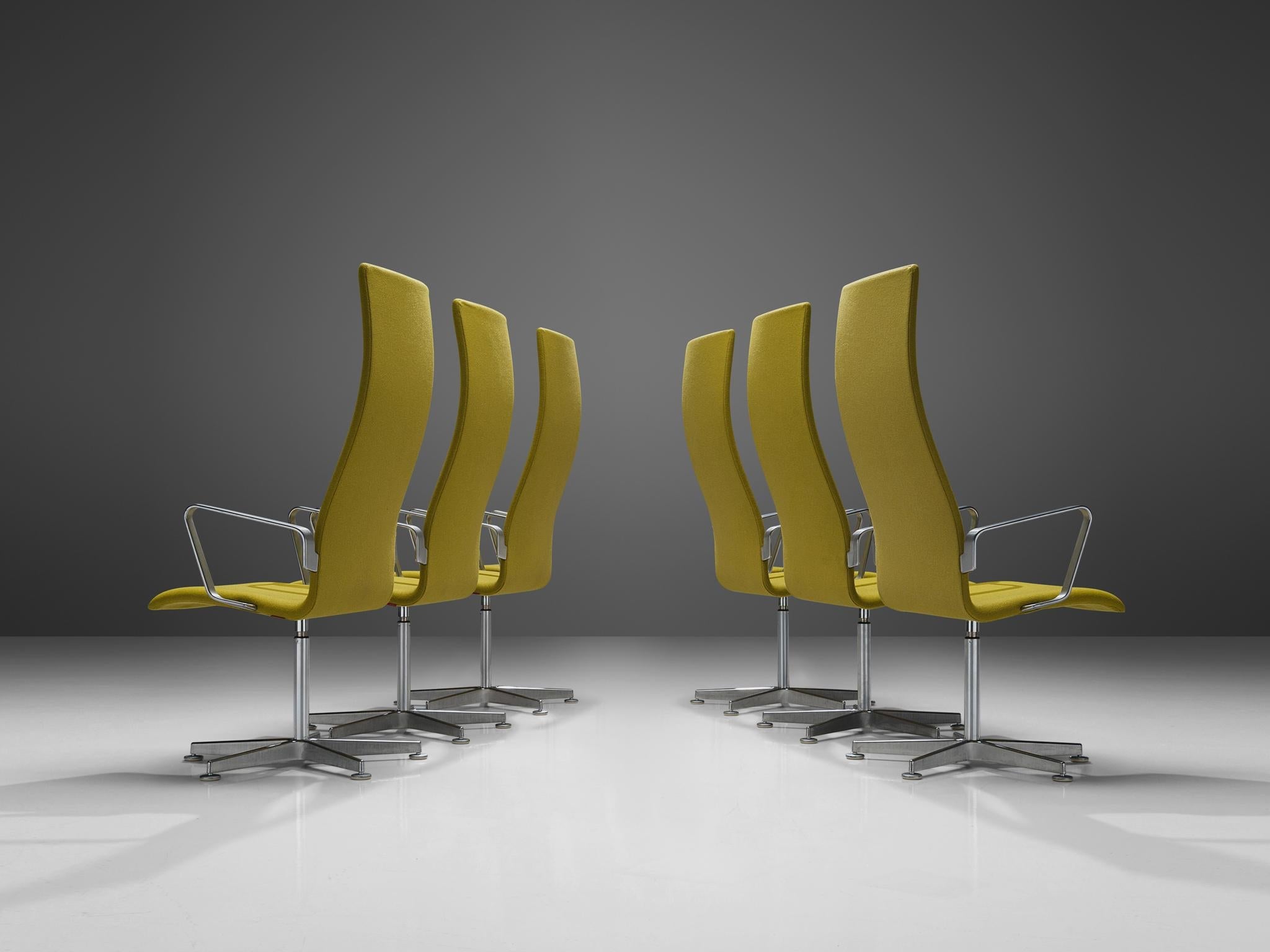 Arne Jacobsen High Back 'Oxford' Swivel Chairs seating Morentz