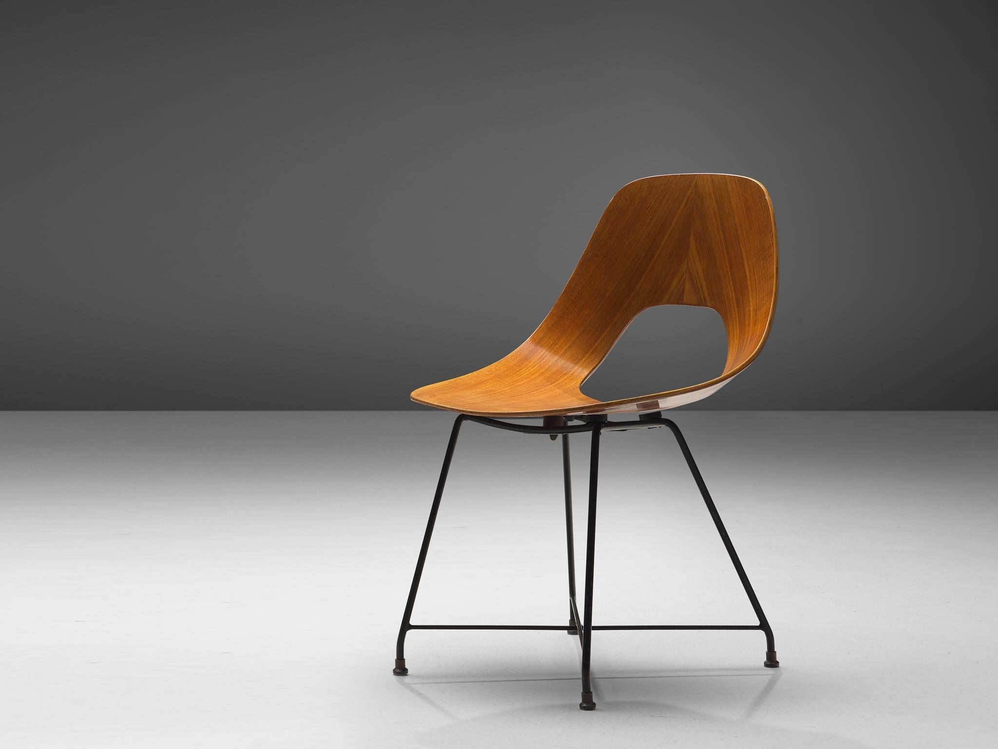 Augusto Bozzi for Saporiti 'Ariston' Chair in Teak seating Morentz