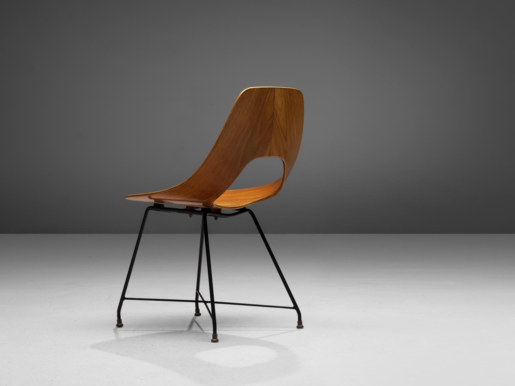 Augusto Bozzi for Saporiti 'Ariston' Chair in Teak seating Morentz