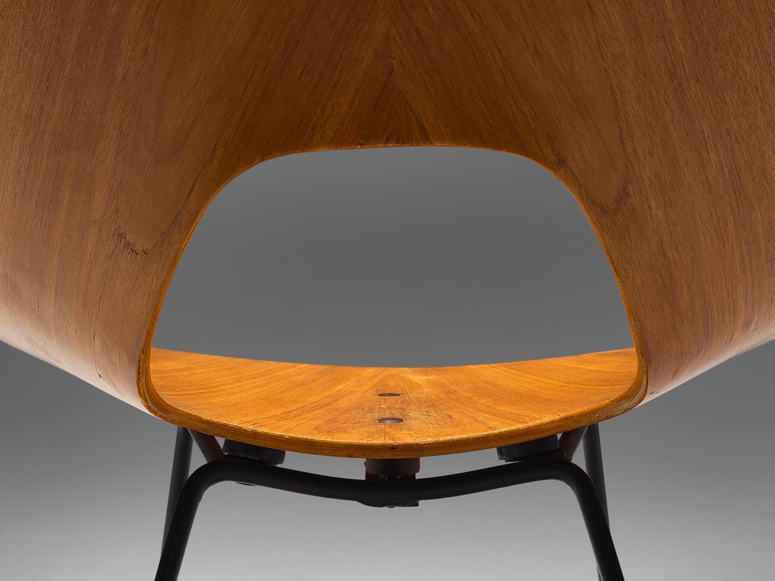 Augusto Bozzi for Saporiti 'Ariston' Chair in Teak seating Morentz
