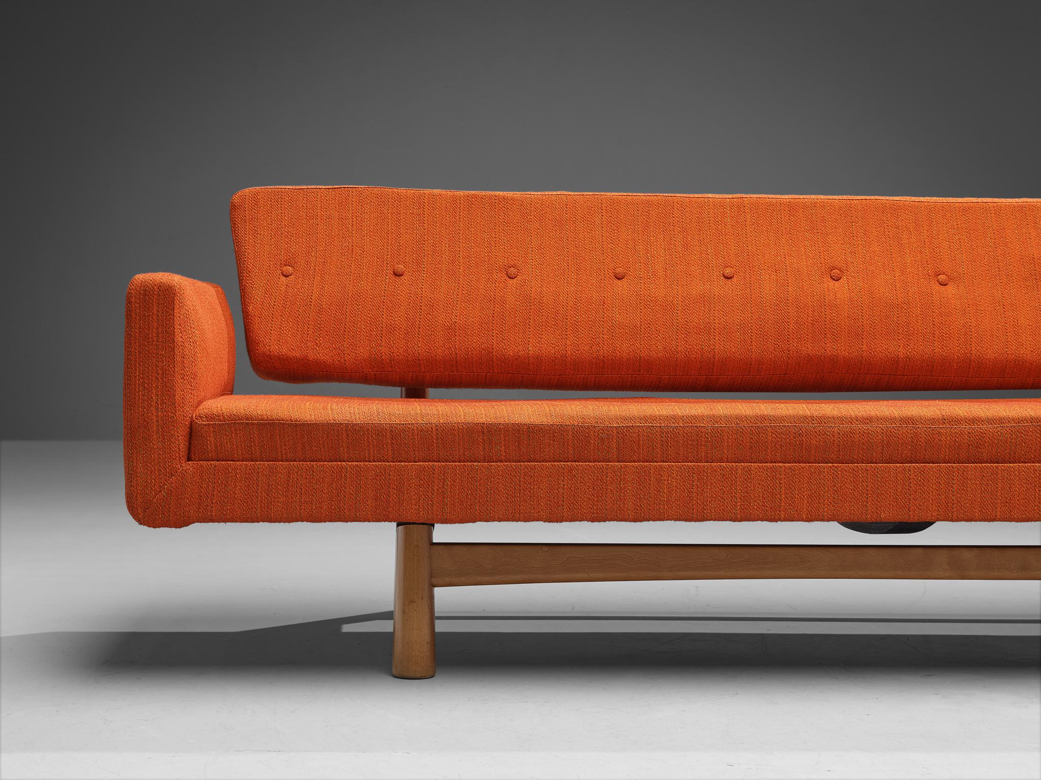 Edward Wormley 'New York' Sofa in Orange Upholstery seating Morentz