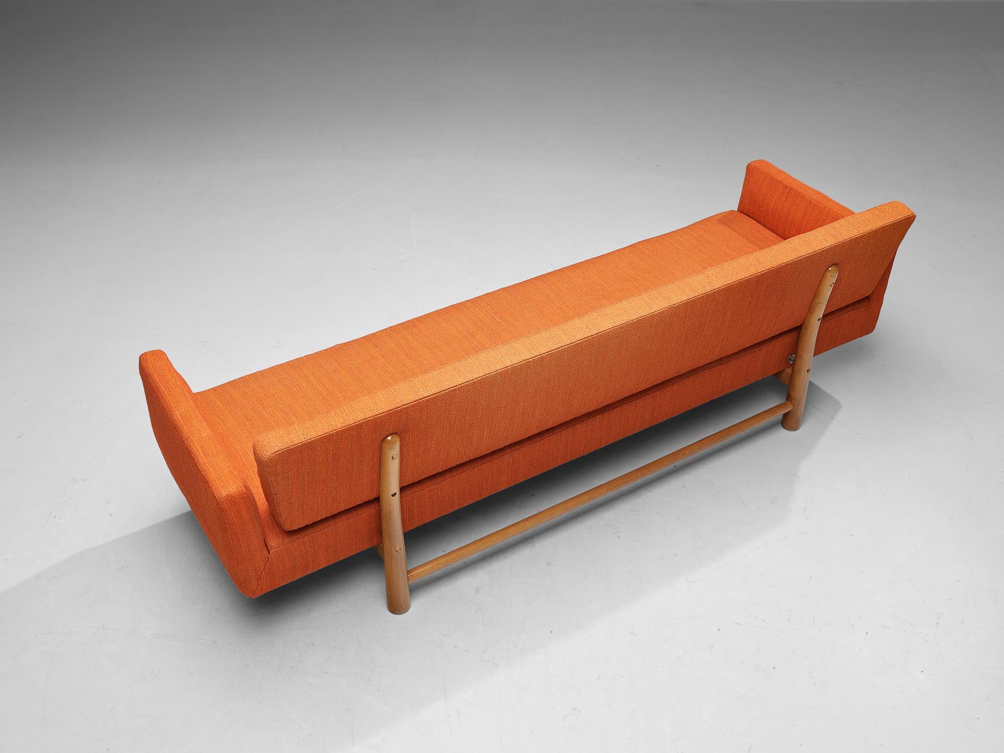 Edward Wormley 'New York' Sofa in Orange Upholstery