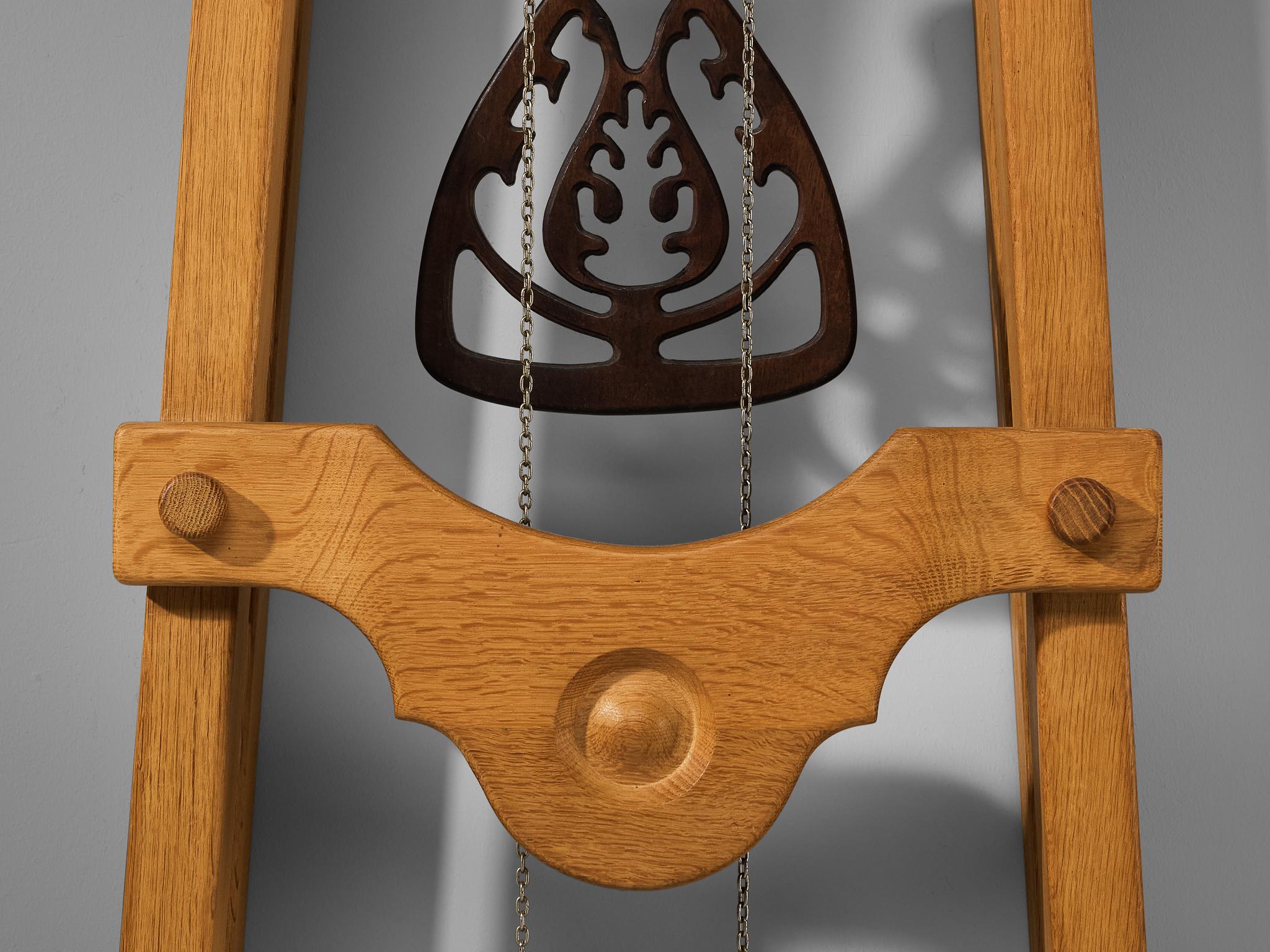 Guillerme & Chambron Longcase Clock in Oak with Brass Accents decorative objects Morentz