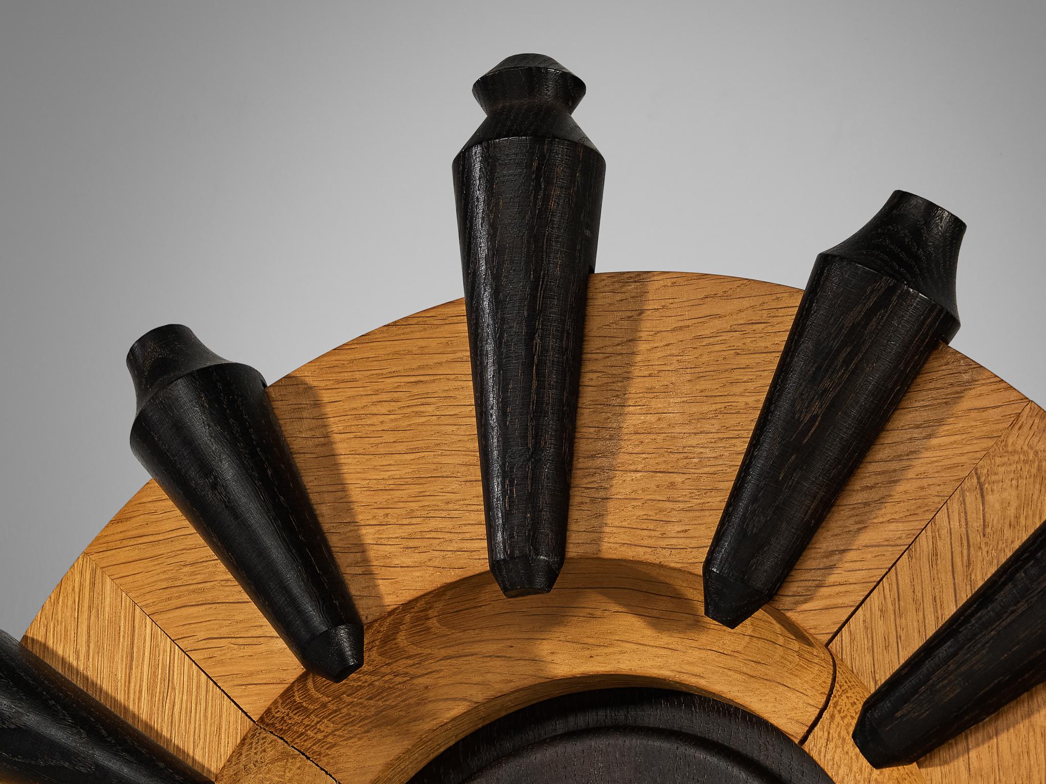 Guillerme & Chambron Longcase Clock in Oak with Brass Accents decorative objects Morentz