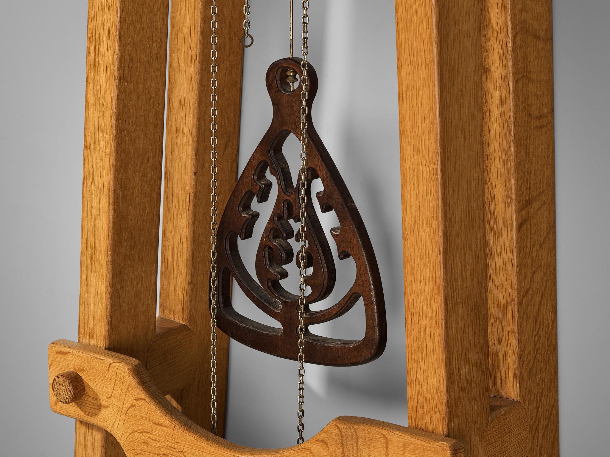 Guillerme & Chambron Longcase Clock in Oak with Brass Accents decorative objects Morentz