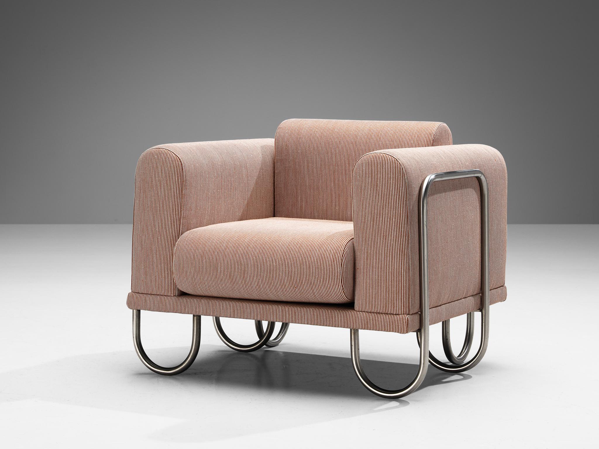 Byron Botker for Landes Lounge Chairs with Tubular Frames in Light Pink seating Morentz