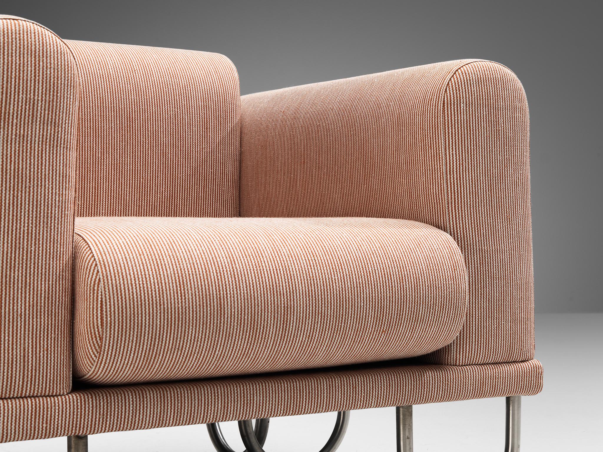 Byron Botker for Landes Lounge Chairs with Tubular Frames in Light Pink seating Morentz