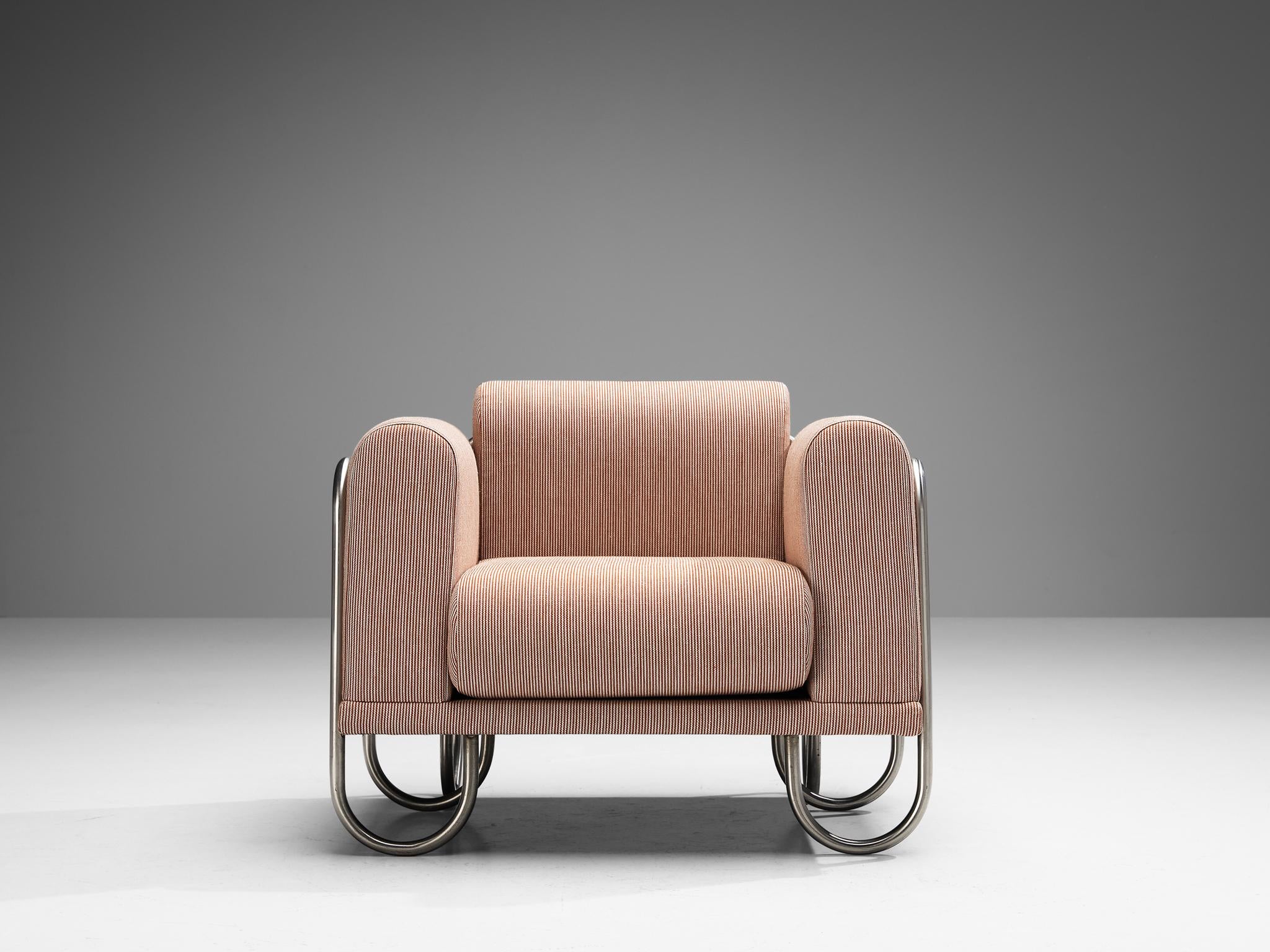 Byron Botker for Landes Lounge Chairs with Tubular Frames in Light Pink seating Morentz