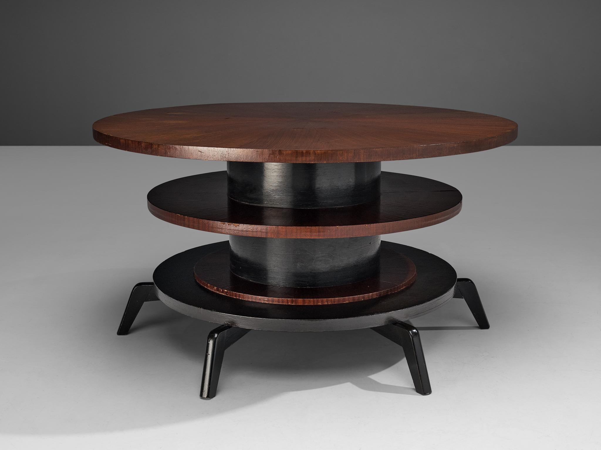 Sculptural Italian Center Table in Mahogany tables Morentz