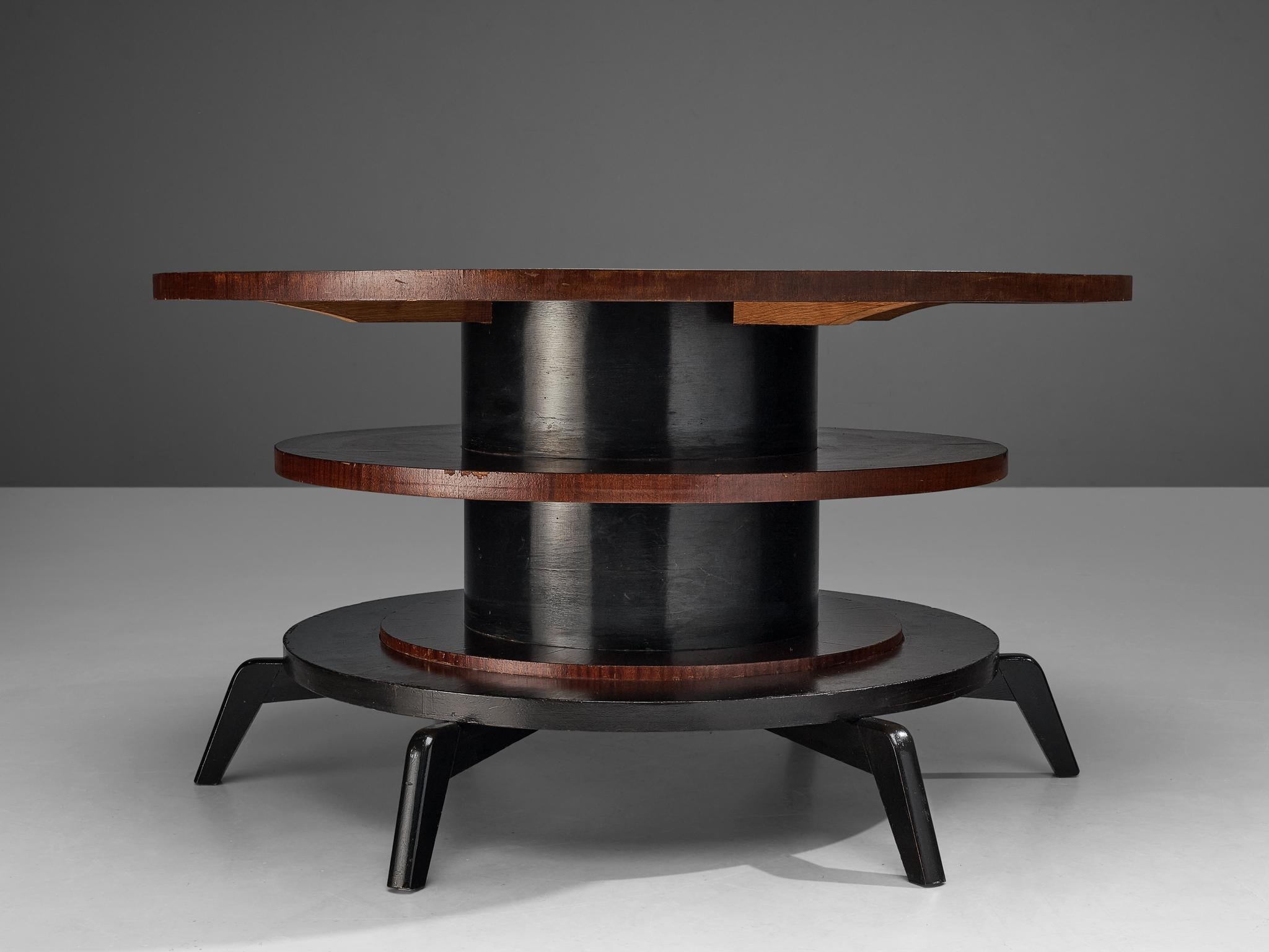 Sculptural Italian Center Table in Mahogany tables Morentz