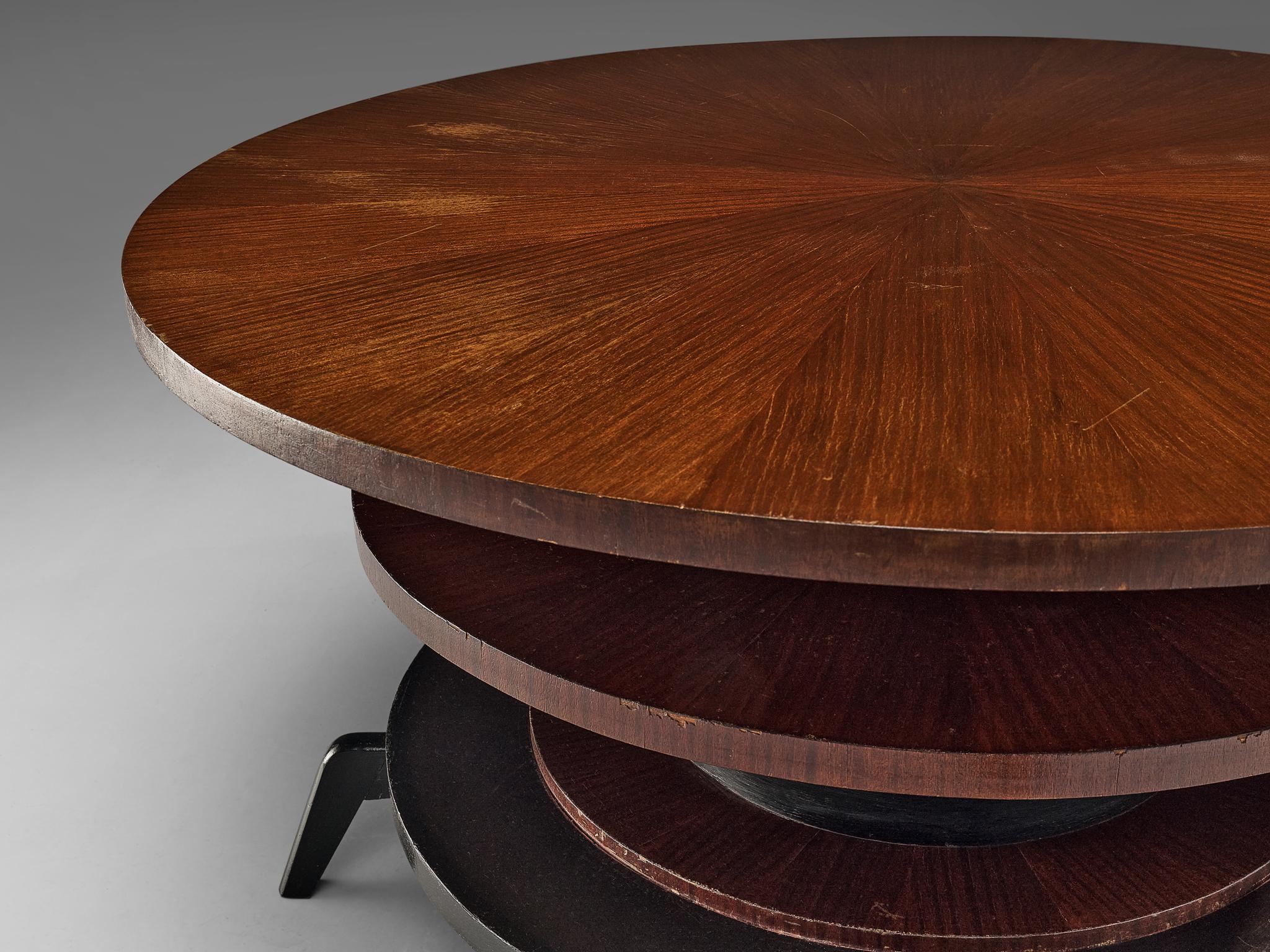 Sculptural Italian Center Table in Mahogany tables Morentz