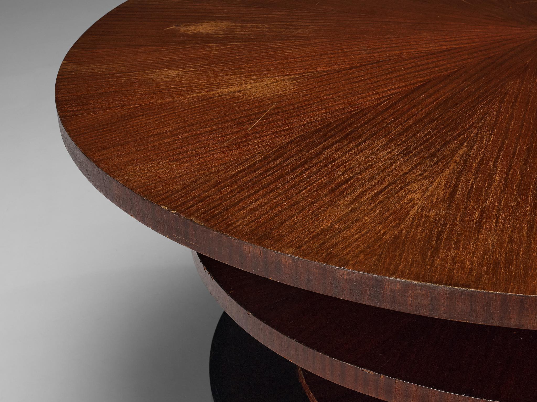 Sculptural Italian Center Table in Mahogany tables Morentz