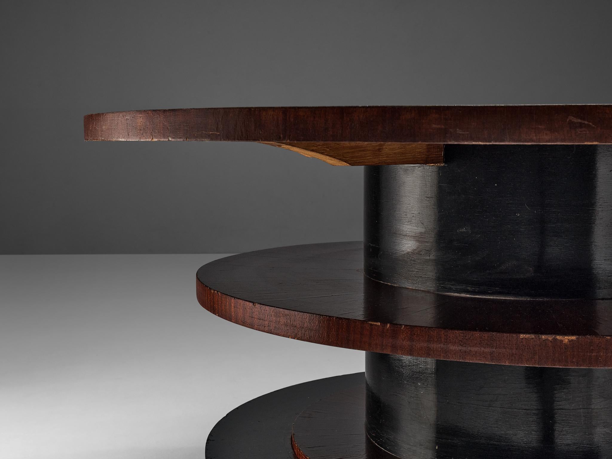 Sculptural Italian Center Table in Mahogany tables Morentz