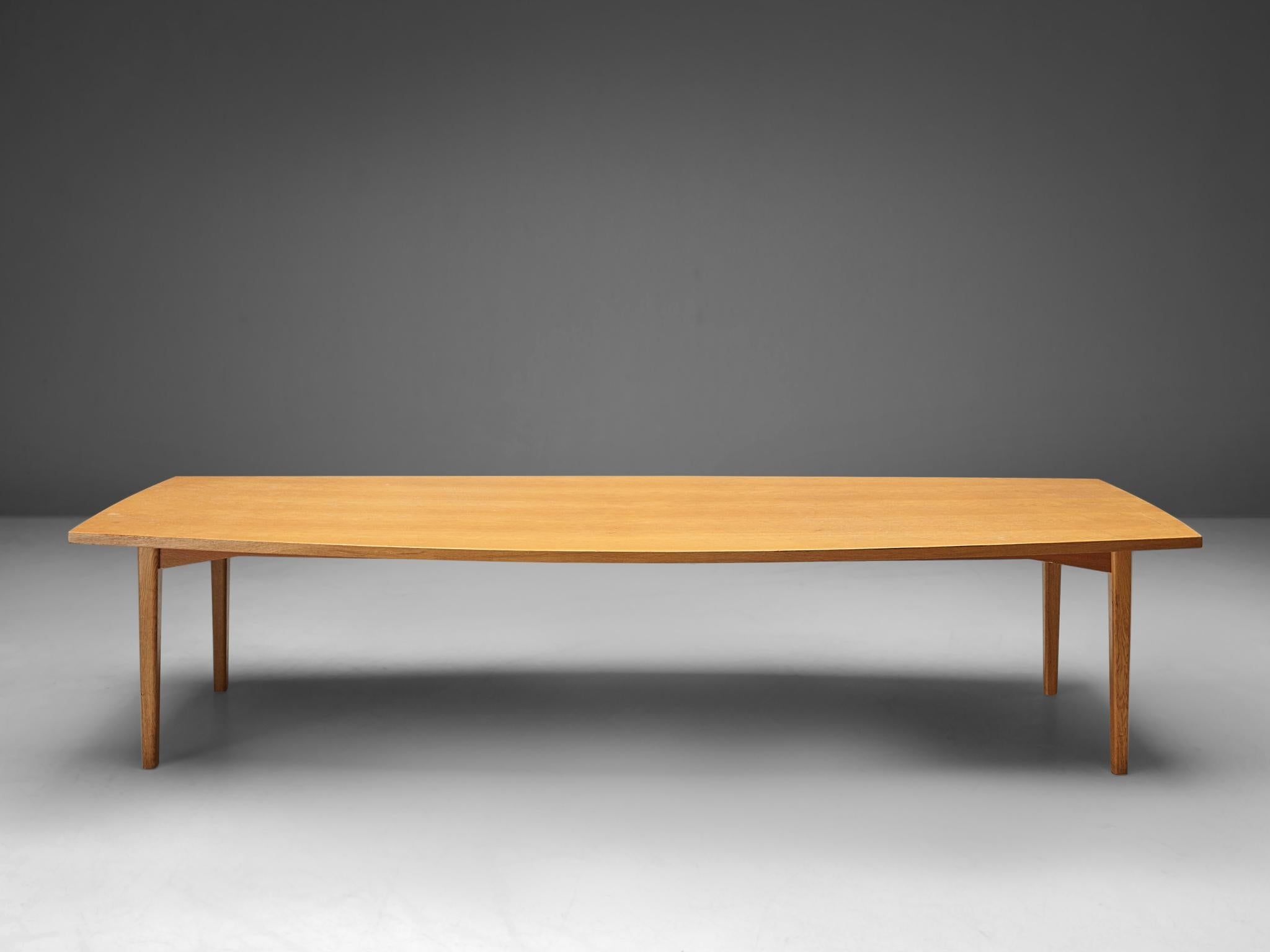 Large Danish Boat Shaped Conference Table in Oak tables Morentz