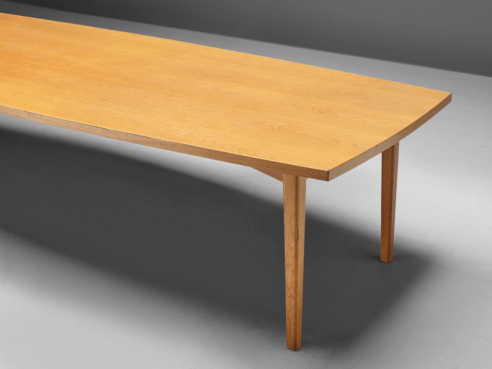 Large Danish Boat Shaped Conference Table in Oak tables Morentz