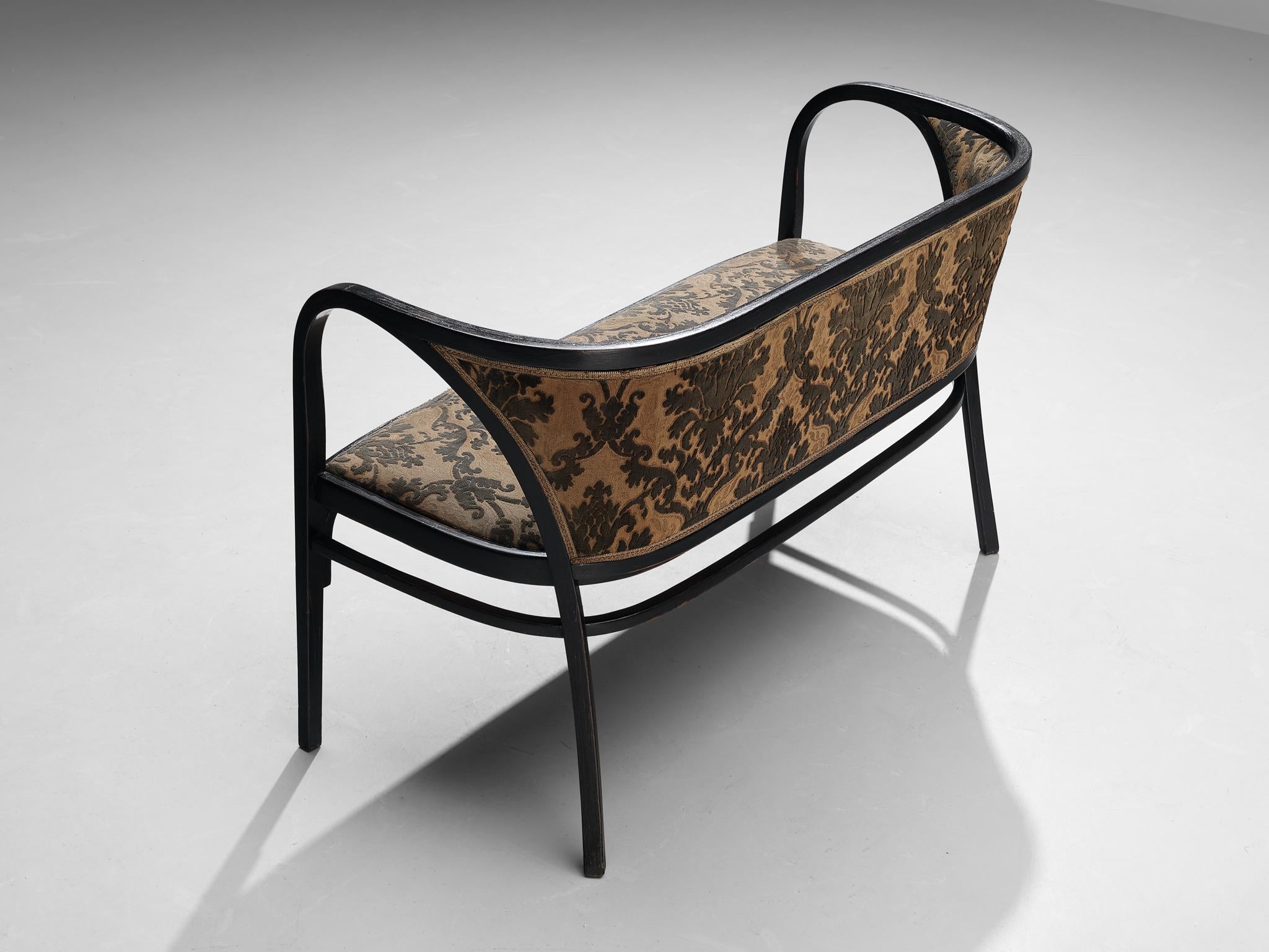 Marcel Kammerer for Thonet Bench in Floral Upholstery