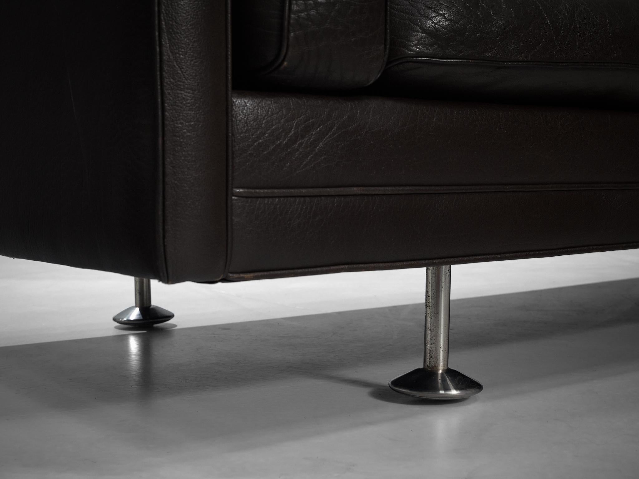 Illum Wikkelsø Cubic Sofa in Black Leather seating Morentz