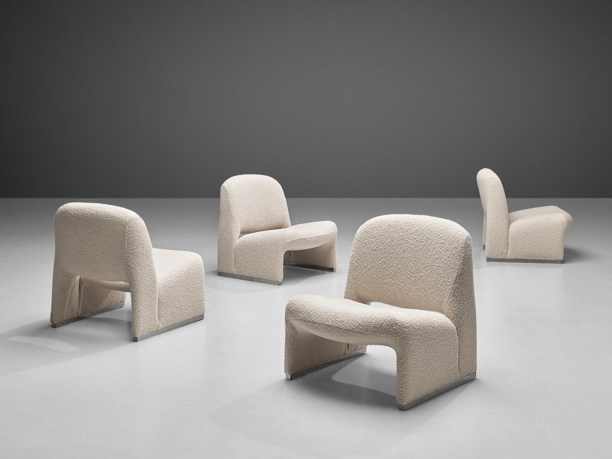 Reupholstered ‘Alky’ Lounge Chairs in the Style of Giancarlo Piretti seating Morentz