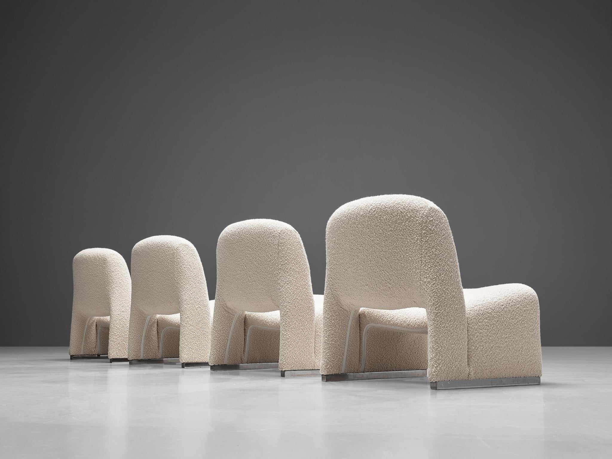 Reupholstered ‘Alky’ Lounge Chairs in the Style of Giancarlo Piretti seating Morentz