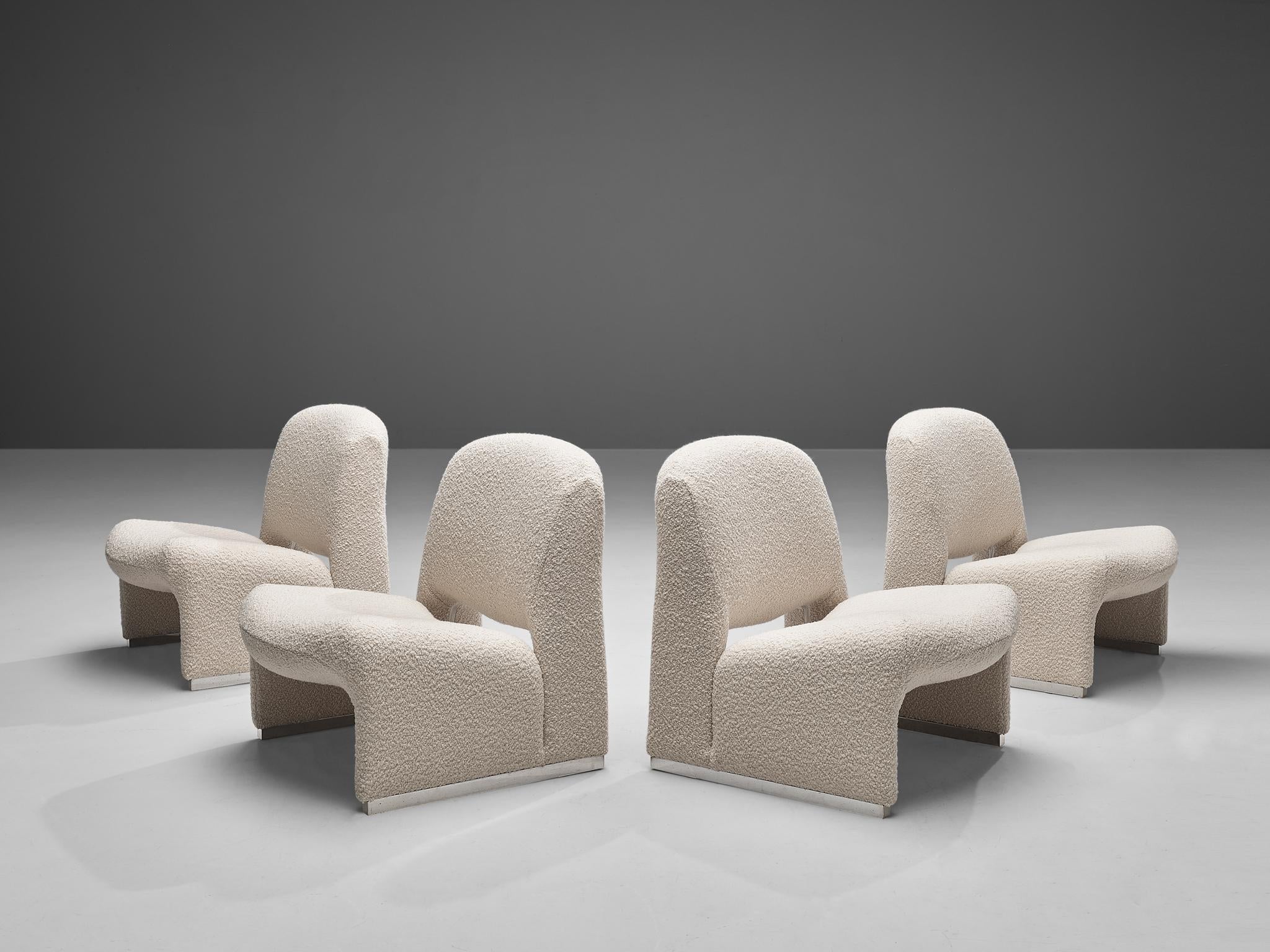 Reupholstered ‘Alky’ Lounge Chairs in the Style of Giancarlo Piretti seating Morentz