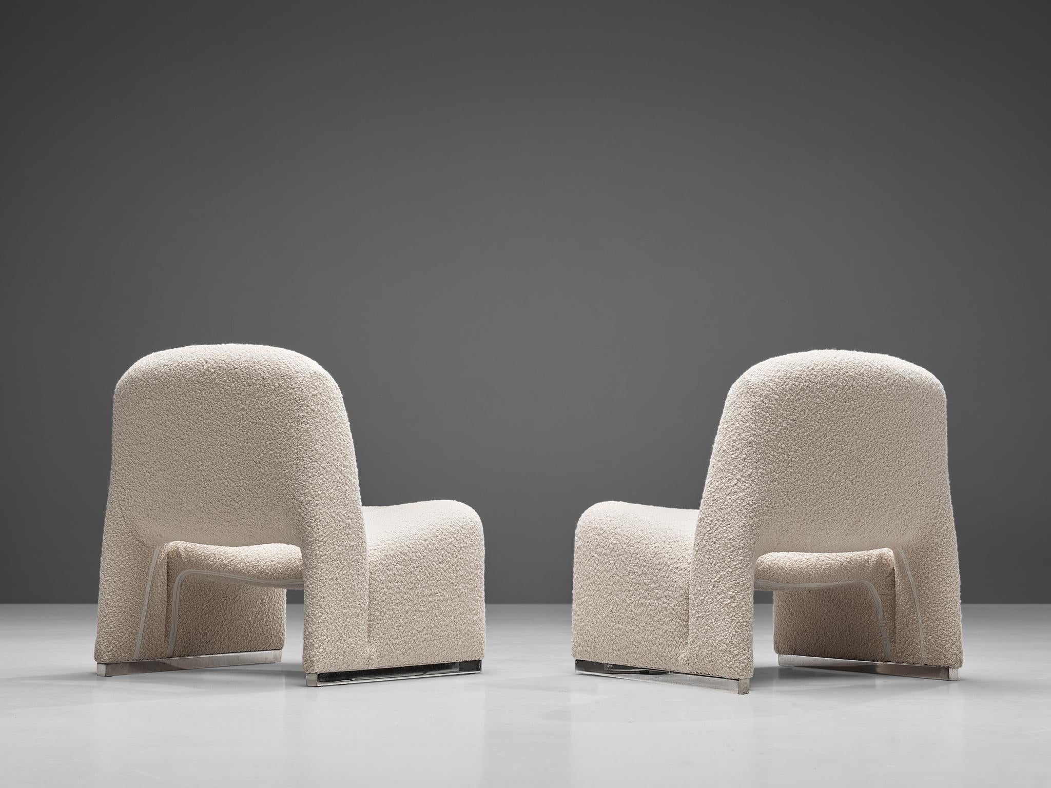 Reupholstered ‘Alky’ Lounge Chairs in the Style of Giancarlo Piretti seating Morentz