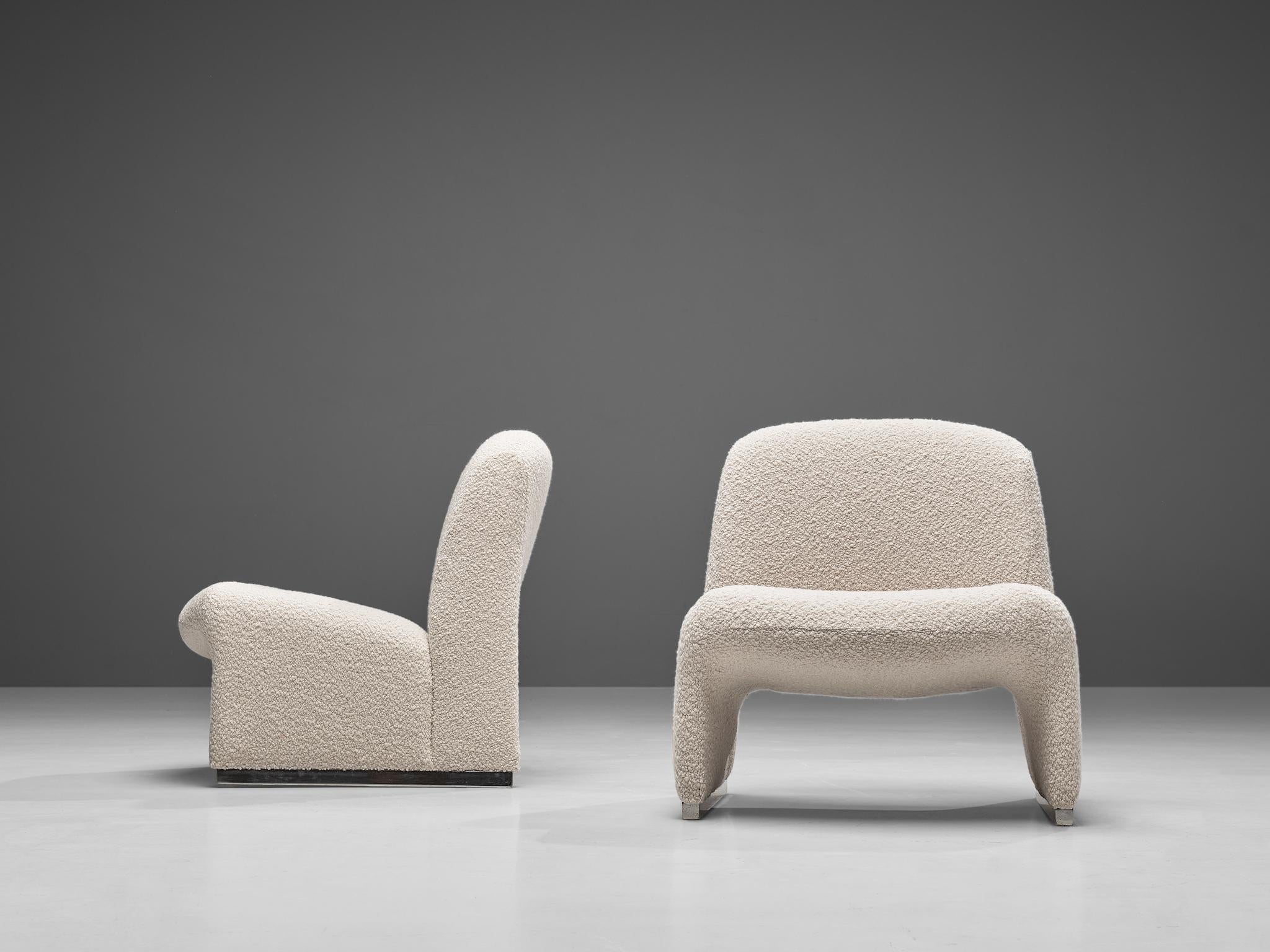 Reupholstered ‘Alky’ Lounge Chairs in the Style of Giancarlo Piretti seating Morentz