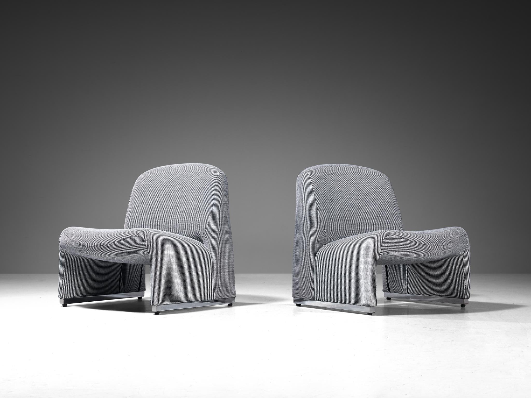 Reupholstered ‘Alky’ Lounge Chairs in the Style of Giancarlo Piretti seating Morentz