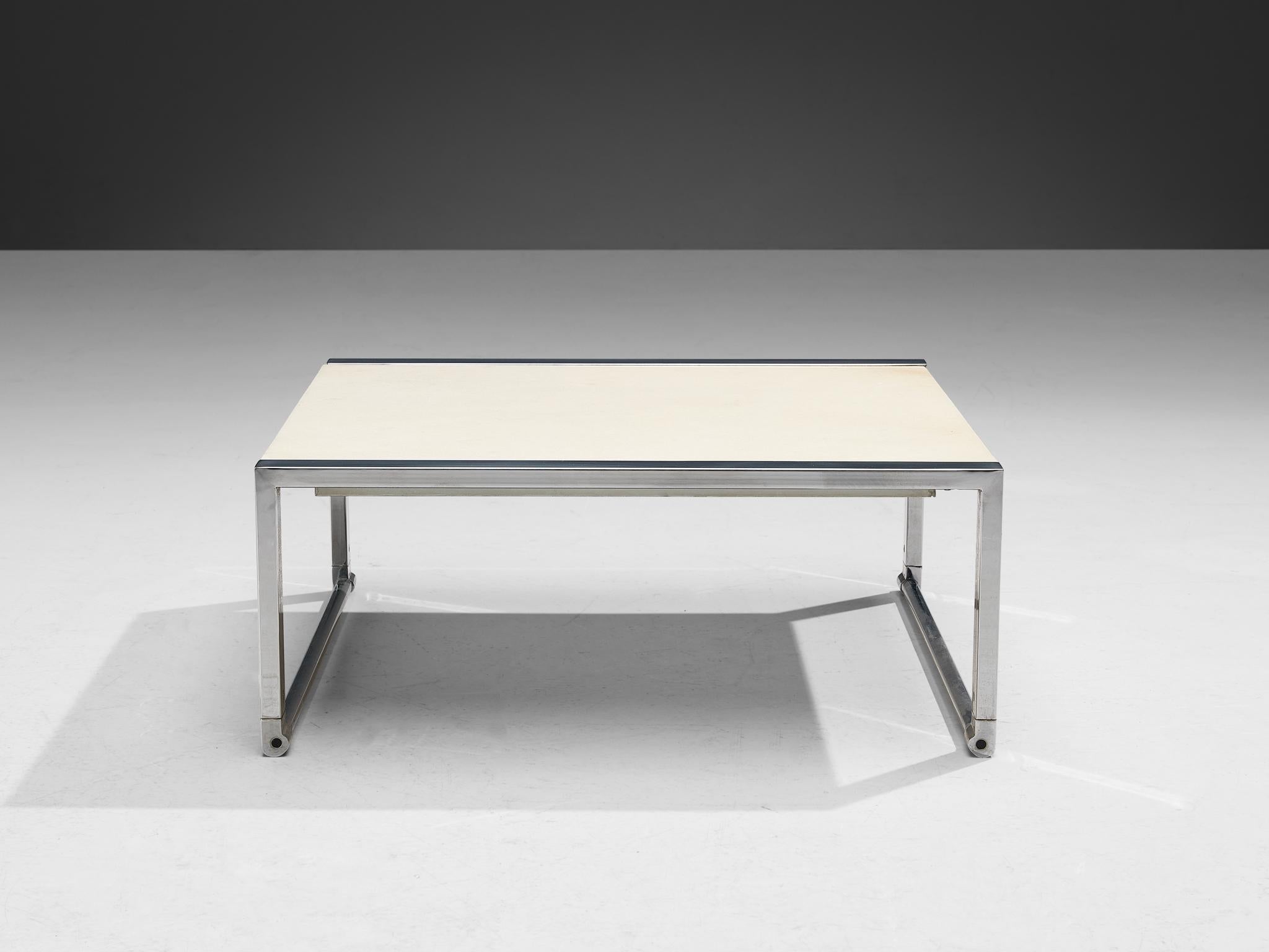 Coffee Table with Marble Top and Chrome Base tables Morentz