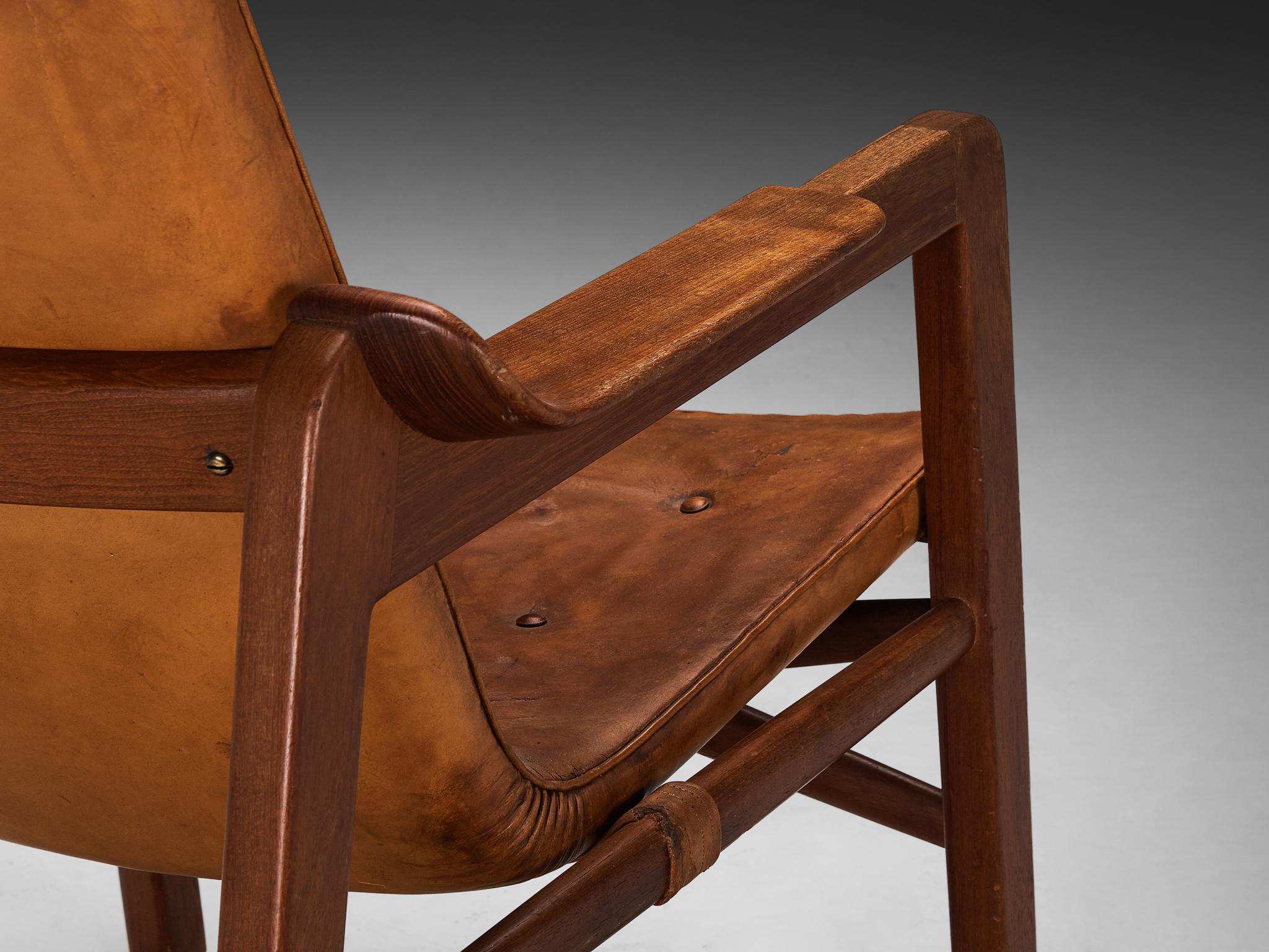 Tove & Edvard Kindt-Larsen Pair of 'Fireside' Armchairs in Original Leather seating Morentz