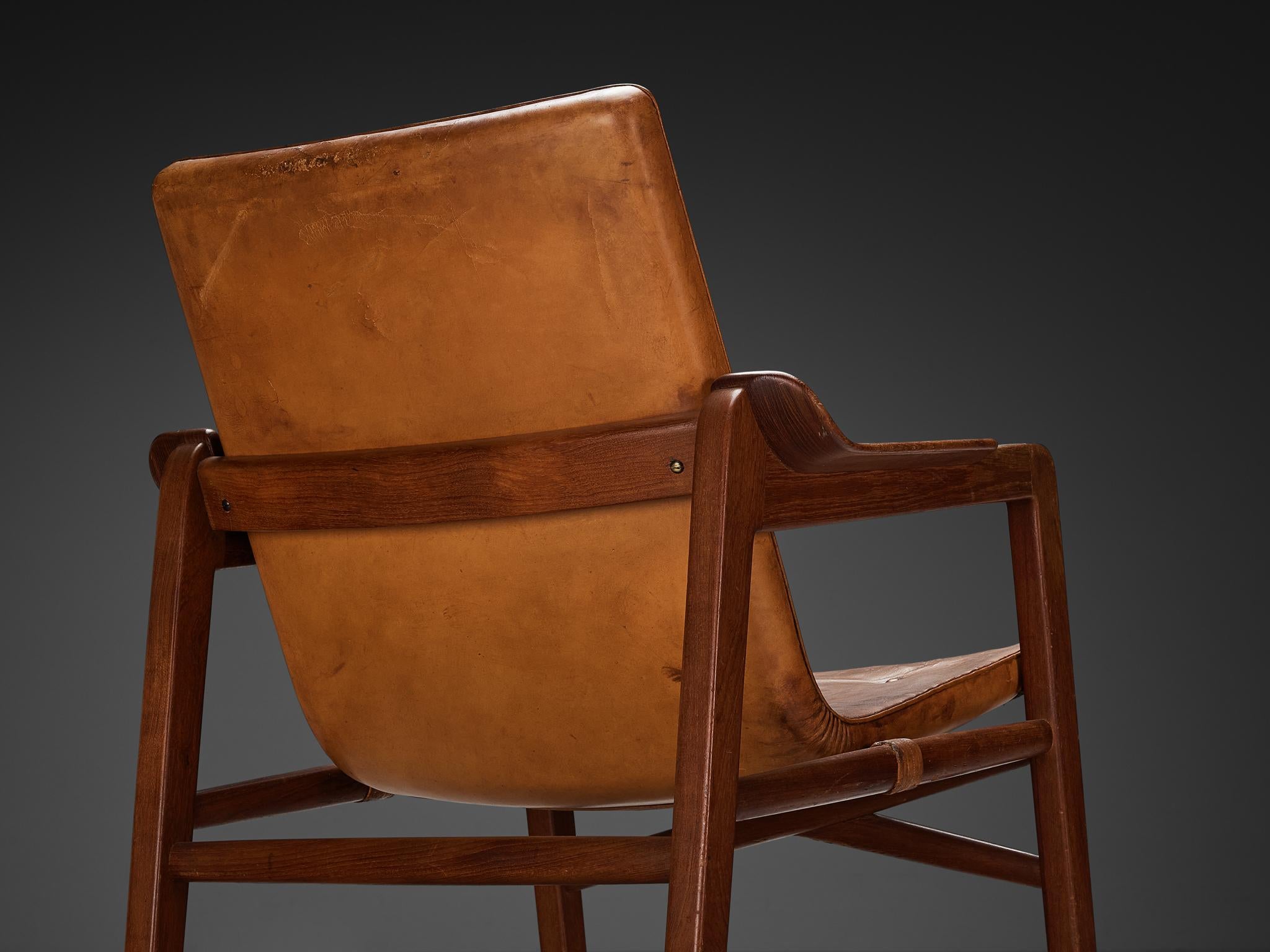Tove & Edvard Kindt-Larsen Pair of 'Fireside' Armchairs in Original Leather seating Morentz