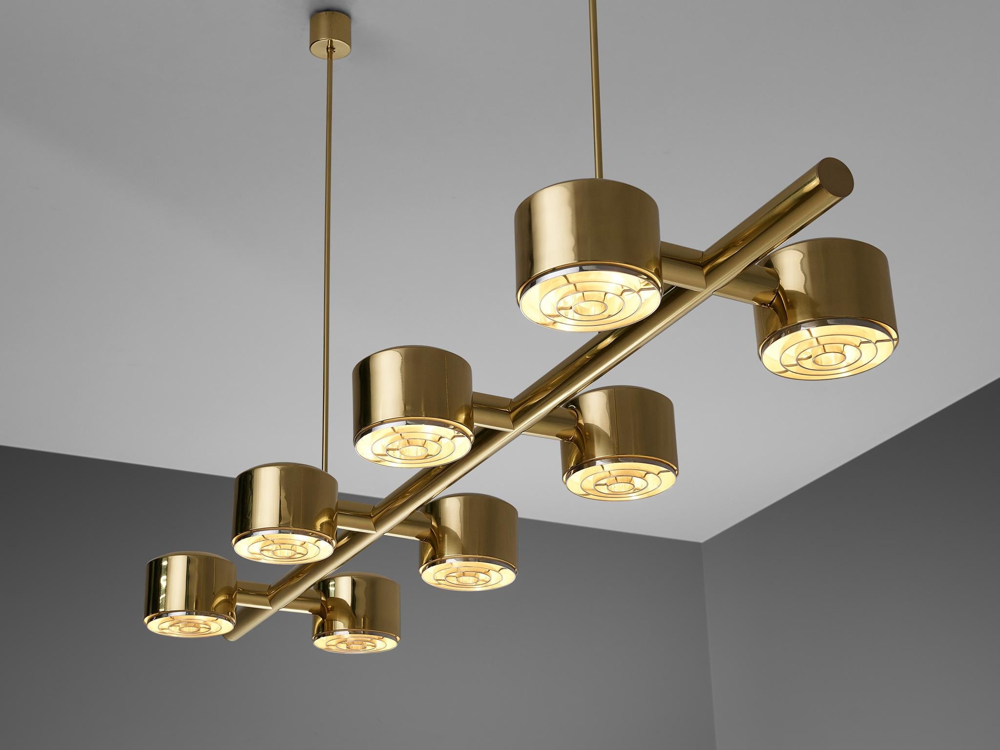 Hans-Agne Jakobsson Chandelier in Brass lighting Morentz