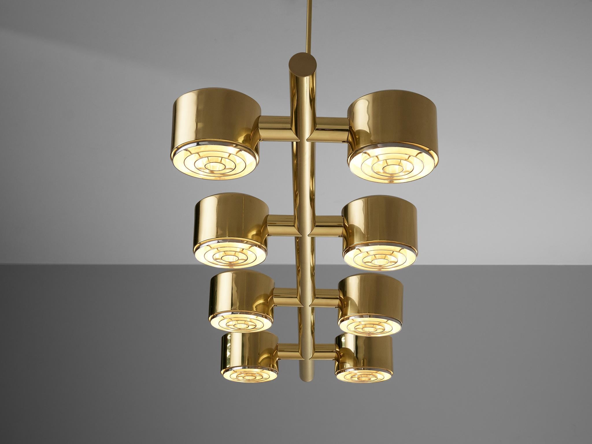 Hans-Agne Jakobsson Chandelier in Brass lighting Morentz